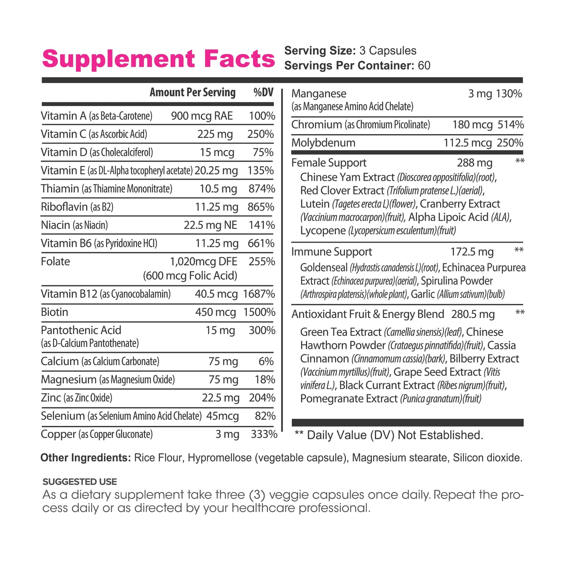 Lumen Naturals Women's Multivitamin Vitamin B12, A, C, D, & E - 180 Count - 60 Servings - Veggie Capsules Lumen Naturals buy supplements canada