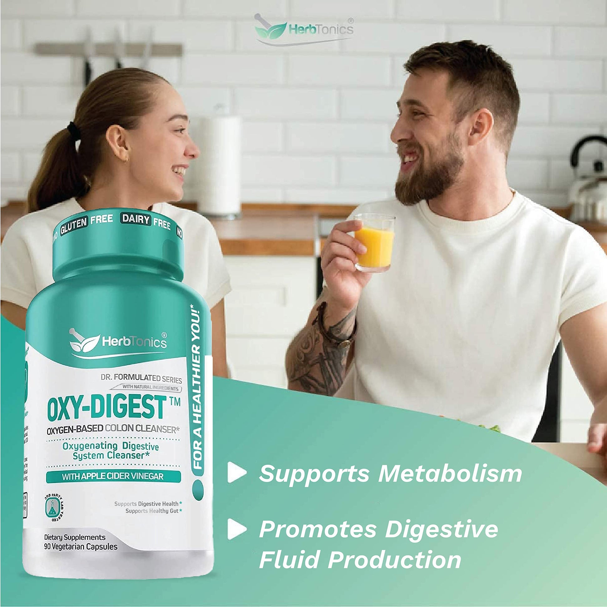Herbtonics Oxygen Based Colon Cleanse and Detox Digestive System Formula | with Apple Herbtonics buy supplements canada