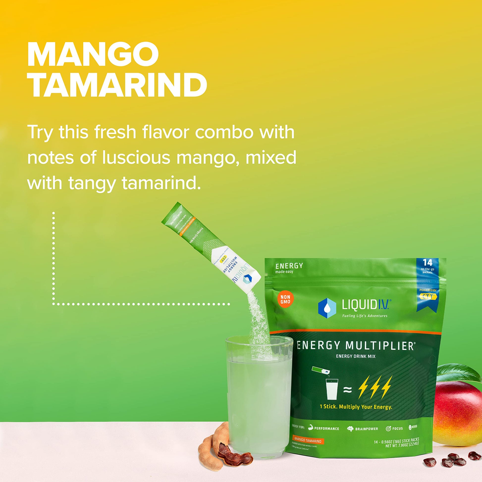 Liquid I.V. Hydration + Energy Multiplier - Mango Tamarind - Hydration Powder Liquid I.V. buy supplements canada