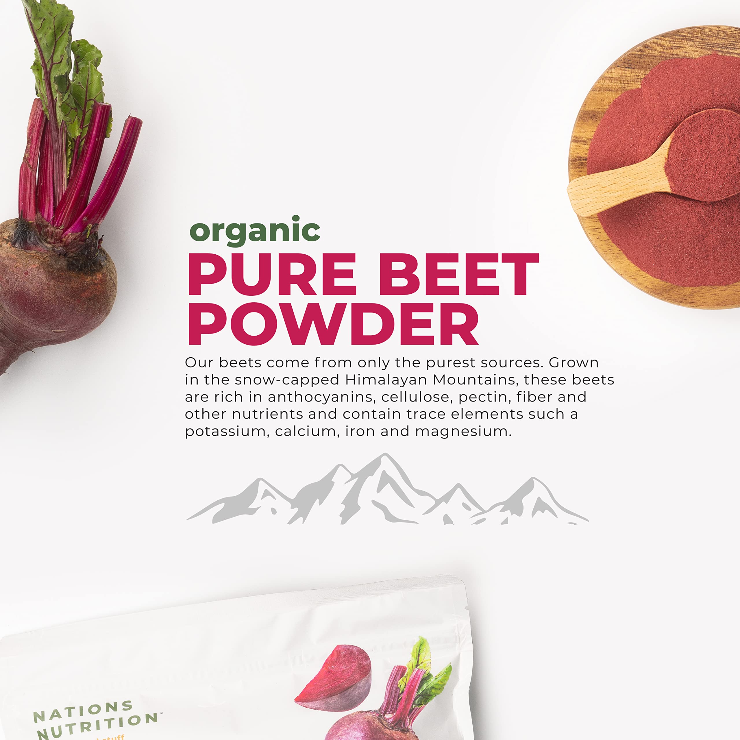 Nations Nutrition Pure Beet Root Powder Organic - Nitric Oxide Circulation Superfood Nations Nutrition buy supplements canada