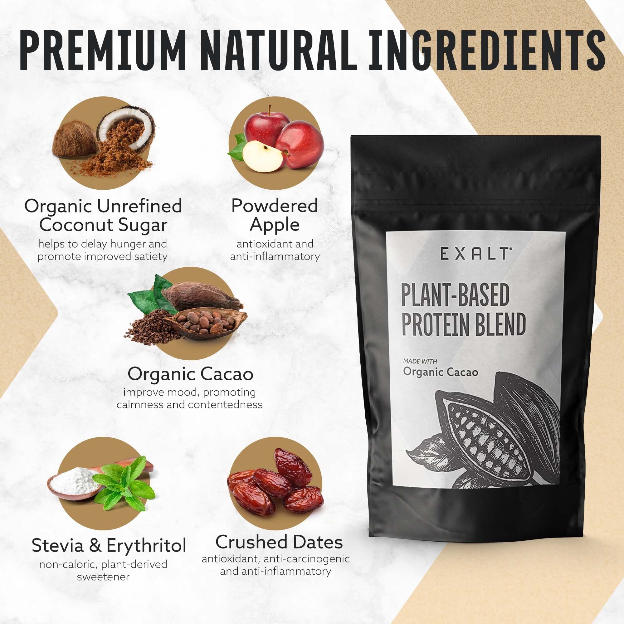 EXALT Vegan Protein Powder - 100% Plant-Based – Gluten Free - Keto Friendly EXALT buy supplements canada
