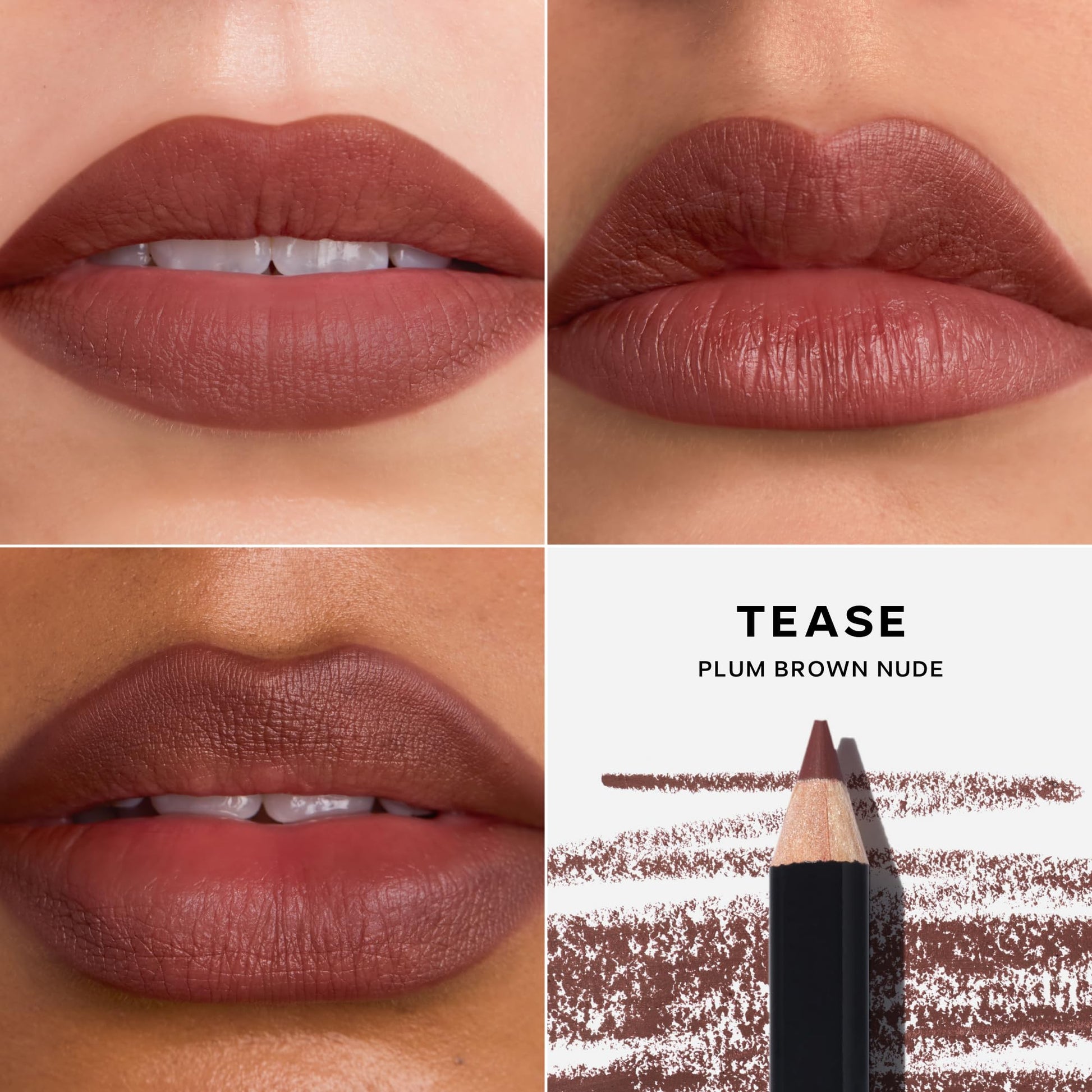 Saie Lip Liner 101 - Lip Pencil Made with a Creamy, Soft Matte Formula for a Naturally Framed or Fully Filled Look - Supercharged with Shea Butter & Jojoba Oil - Tease (.05 oz) Saie buy supplements canada