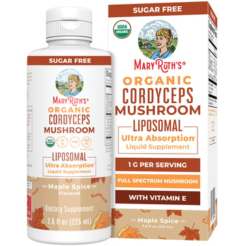 MaryRuth Organics Cordyceps Mushroom Supplement | Ultra Absorption Liposomal | Full Spectrum Mushroom | 200mg Beta-Glucans Per Serving | USDA Organic | Vegan | 7.6 oz | 15 Servings MARYRUTH'S buy supplements canada
