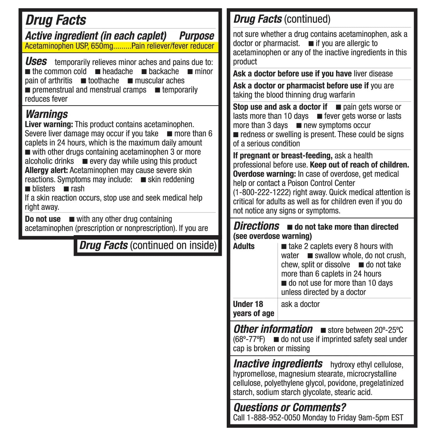 HealthA2Z® Pain Relief Extended Release | Acetaminophen 650mg | 8 Hours | Arthiritis Pain | Pain Reliever - Fever Reducer | Contains no Aspirin (100 Count) HealthA2Z buy supplements canada
