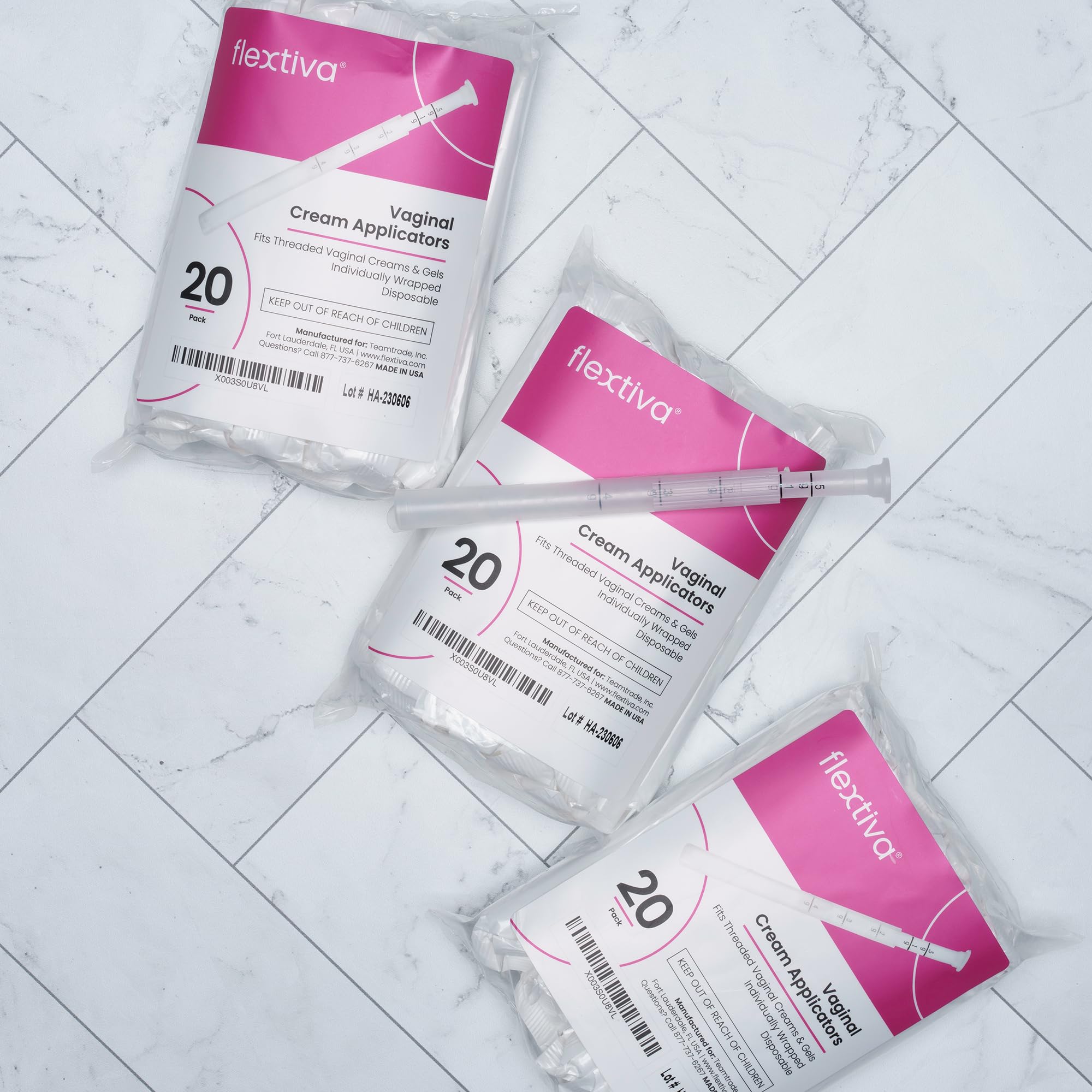 Flextiva Disposable Plastic Vaginal Cream Applicators - Threaded End to Fit OTC Gel or Cream Products Flextiva buy supplements canada