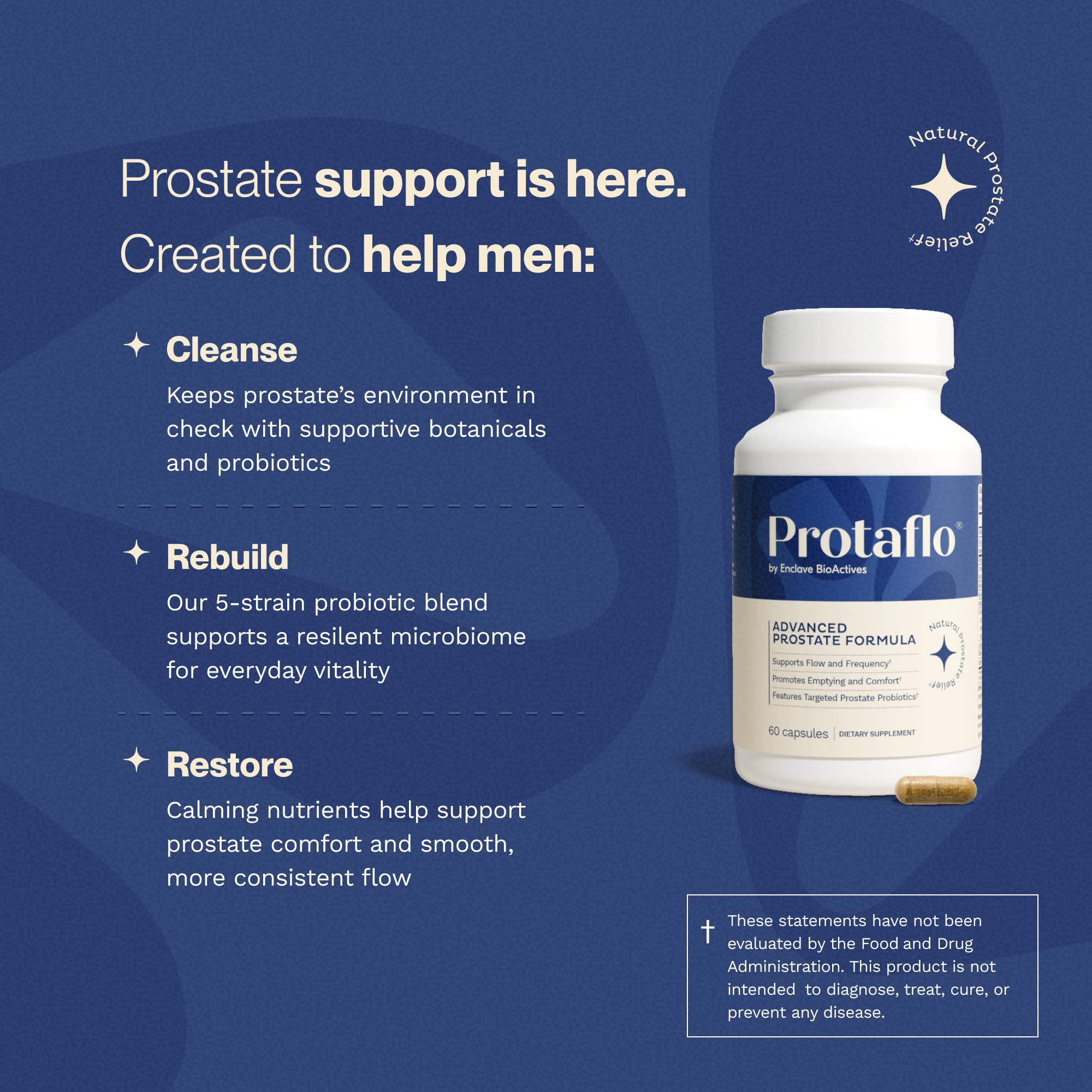 Protaflo Prostate Supplements for Men - Supports Urinary Flow & Bladder Control | Probiotics + Black Walnut, Nettle, Turmeric, Lycopene, Pumpkin Seed Protaflo buy supplements canada