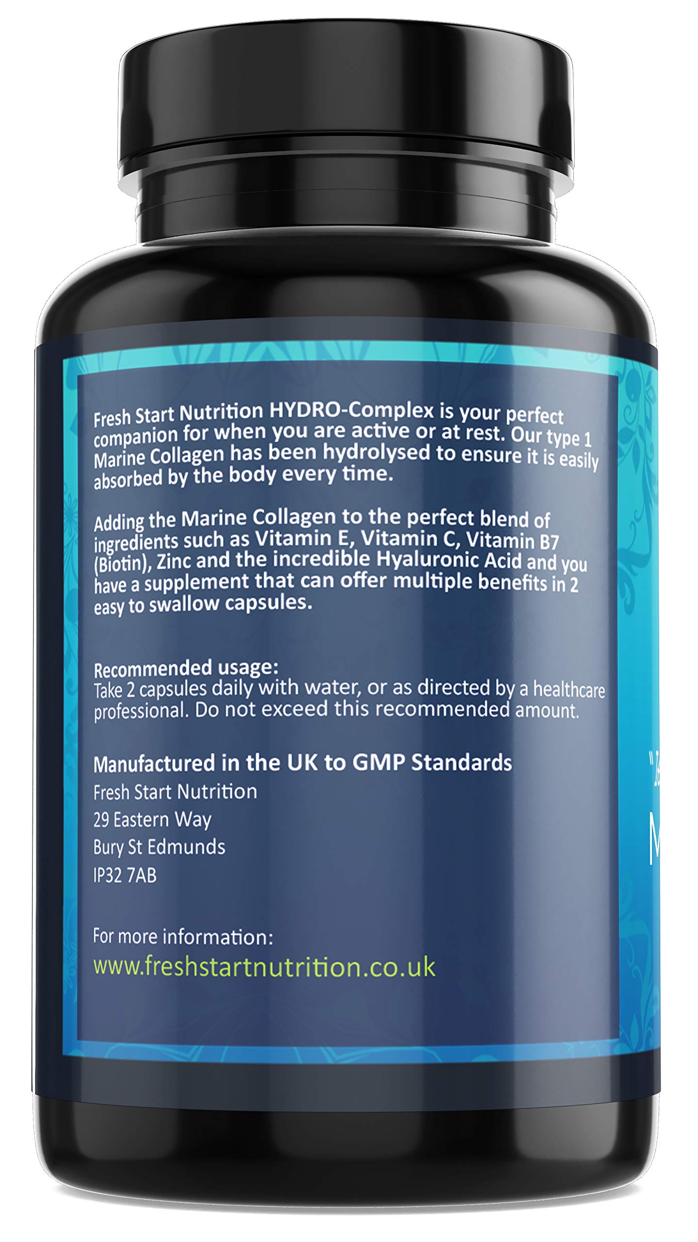 Marine Collagen Tablets 1000mg - 90 Premium Type 1 Hydrolysed Collagen Capsules with Hyaluronic Acid Fresh Start Nutrition buy supplements canada