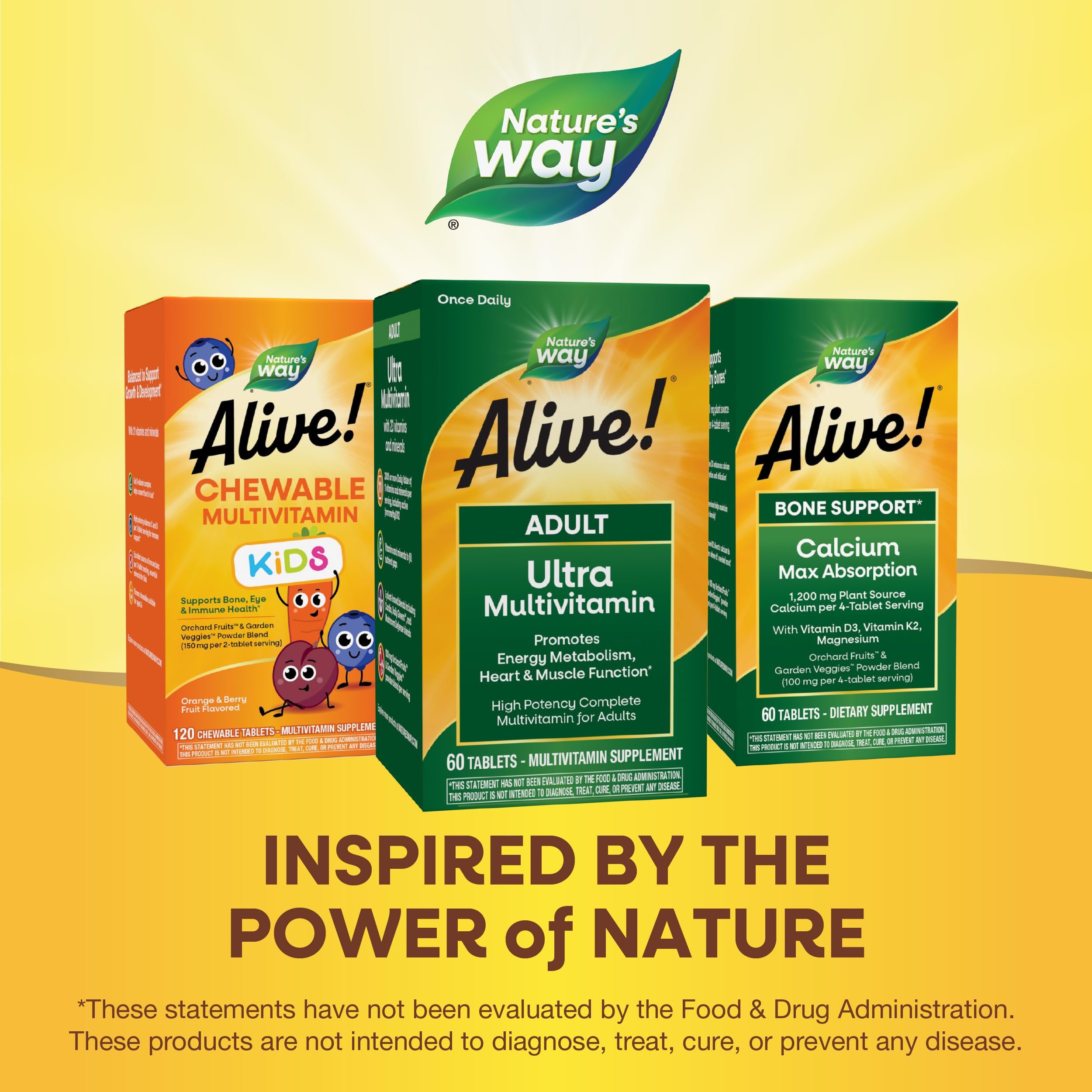 Nature's Way Alive! Adult Ultra Multivitamins, Promotes Energy Metabolism, Heart & Muscle Function*, with B-Vitamins Including Methylated B12, Gluten Free, 60 Tablets Nature's Way buy supplements canada