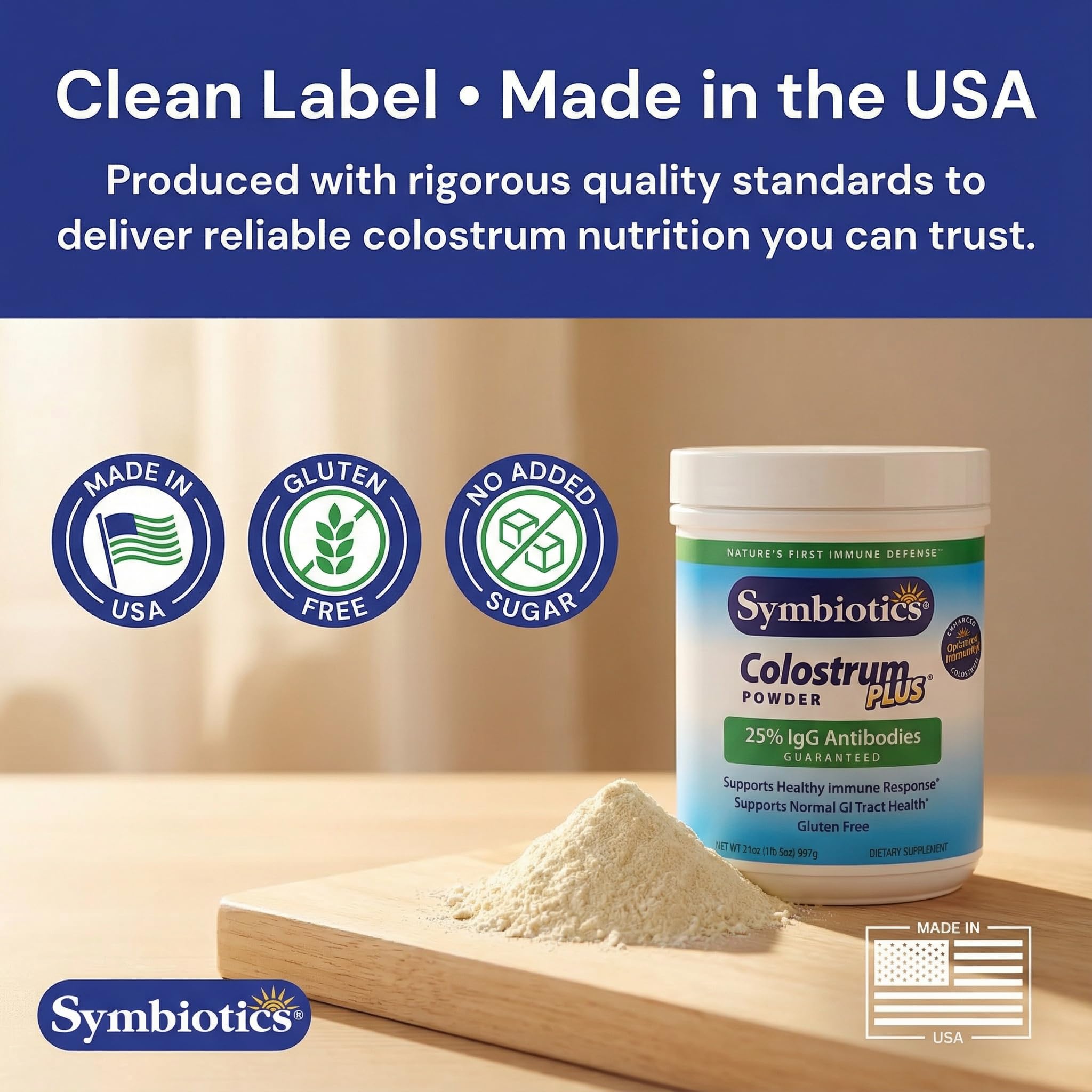 Symbiotics Colostrum Plus Powder 2.25 oz – Immune & Muscle Recovery Support, 25% IgG Immunoglobulins, Gut Health & Training Resilience, Unflavored, Gluten Free - 2.25 oz Symbiotics buy supplements canada
