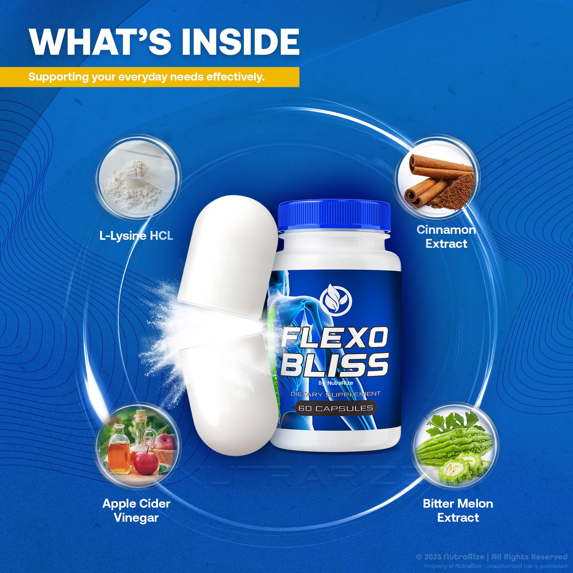 NutraRize Flexo Bliss, FlexoBliss Joint Health Support, All-Natural Supplement to Support Flexibility and Full Range of Motion, Official Flexo Bliss Reviews (60 Capsules) NutraRize buy supplements canada