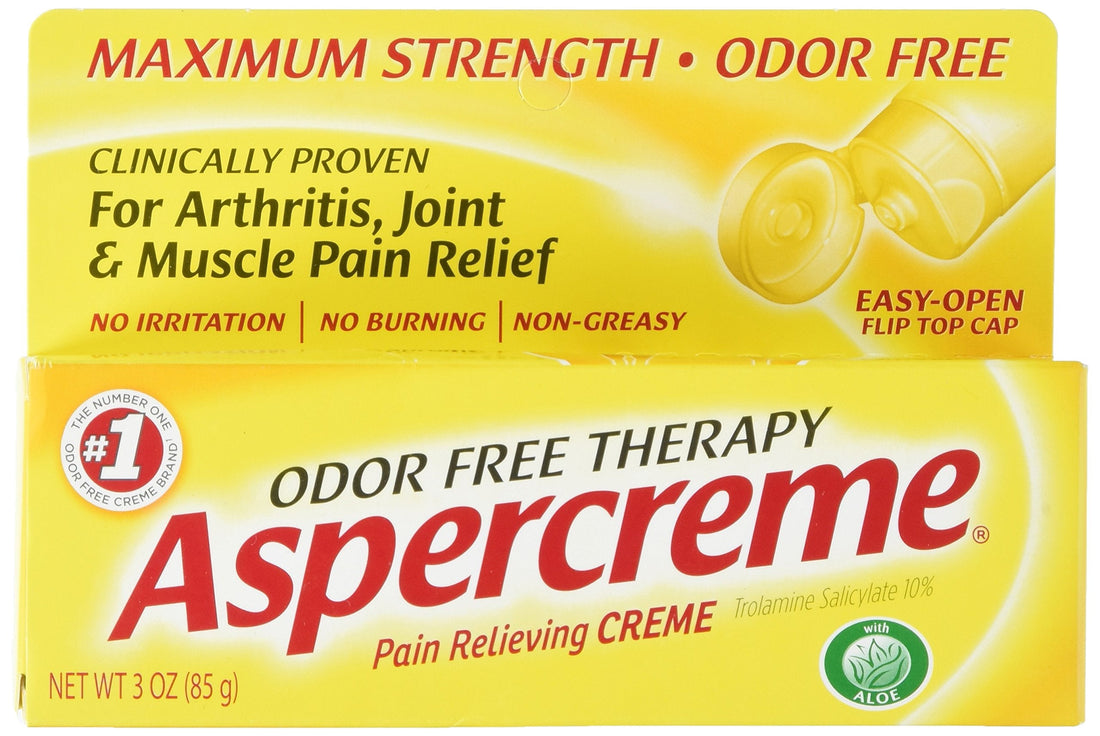 Aspercreme Maximum Strength Pain Relief Cream with Aloe 3 oz. (Pack of 4) for Arthritis Joint & Muscle Pain Aspercreme buy supplements canada