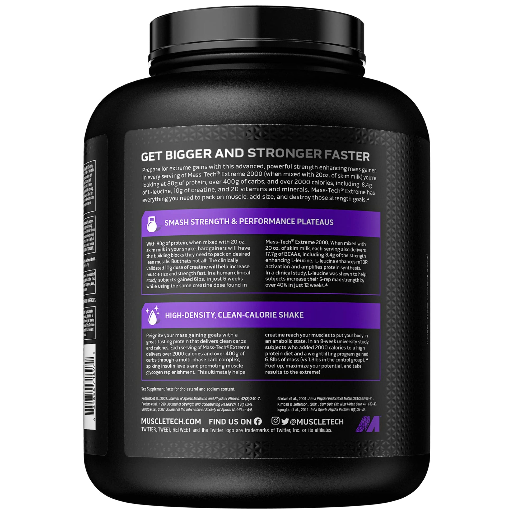 Muscletech Mass Gainer Mass-Tech Extreme 2000, Muscle Builder Whey Protein Powder MuscleTech buy supplements canada