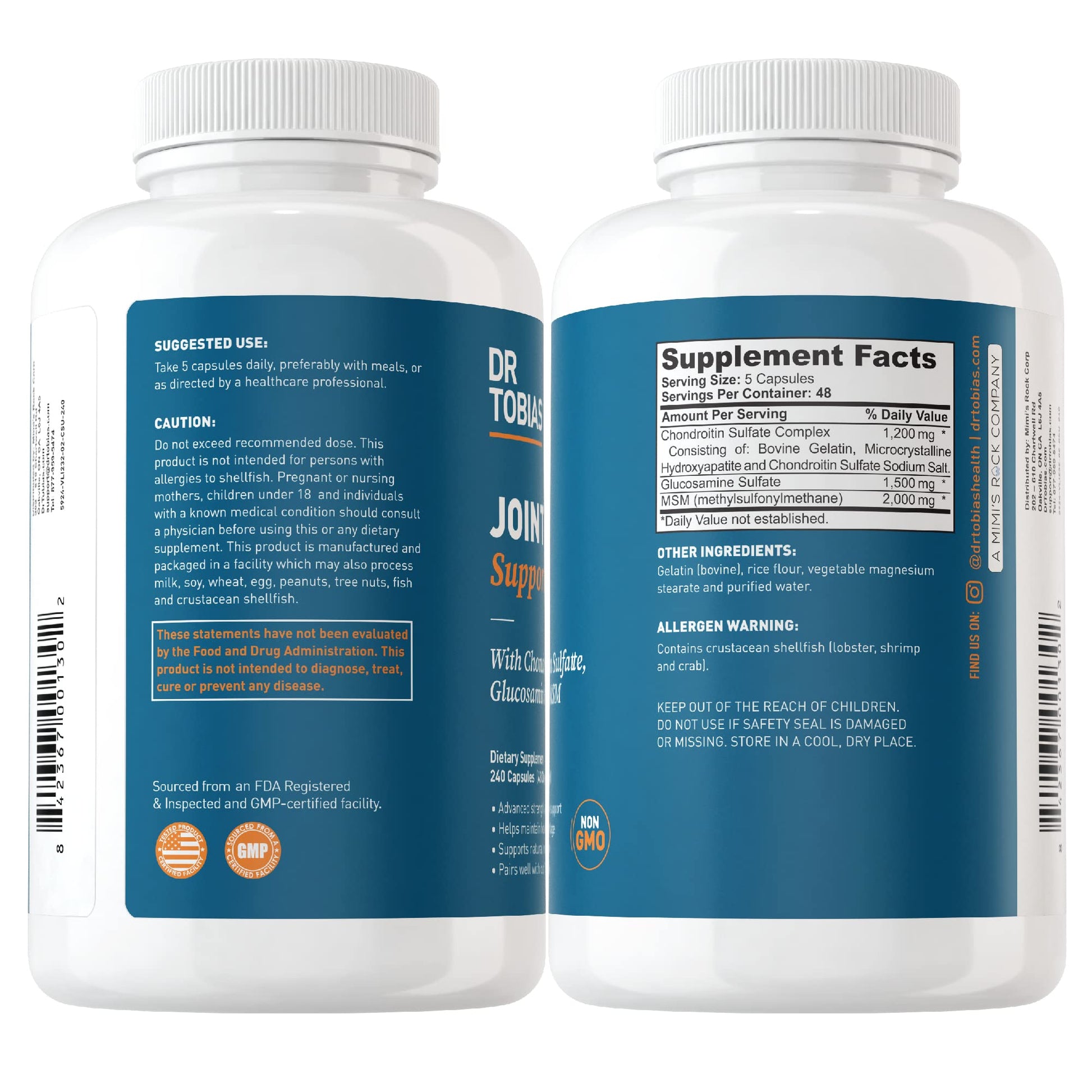 Dr. Tobias AKG Supplement & Joint Support Supplement - Supports Energy, Muscles, Cartilage & Joint Health, Non-GMO Dr. Tobias buy supplements canada
