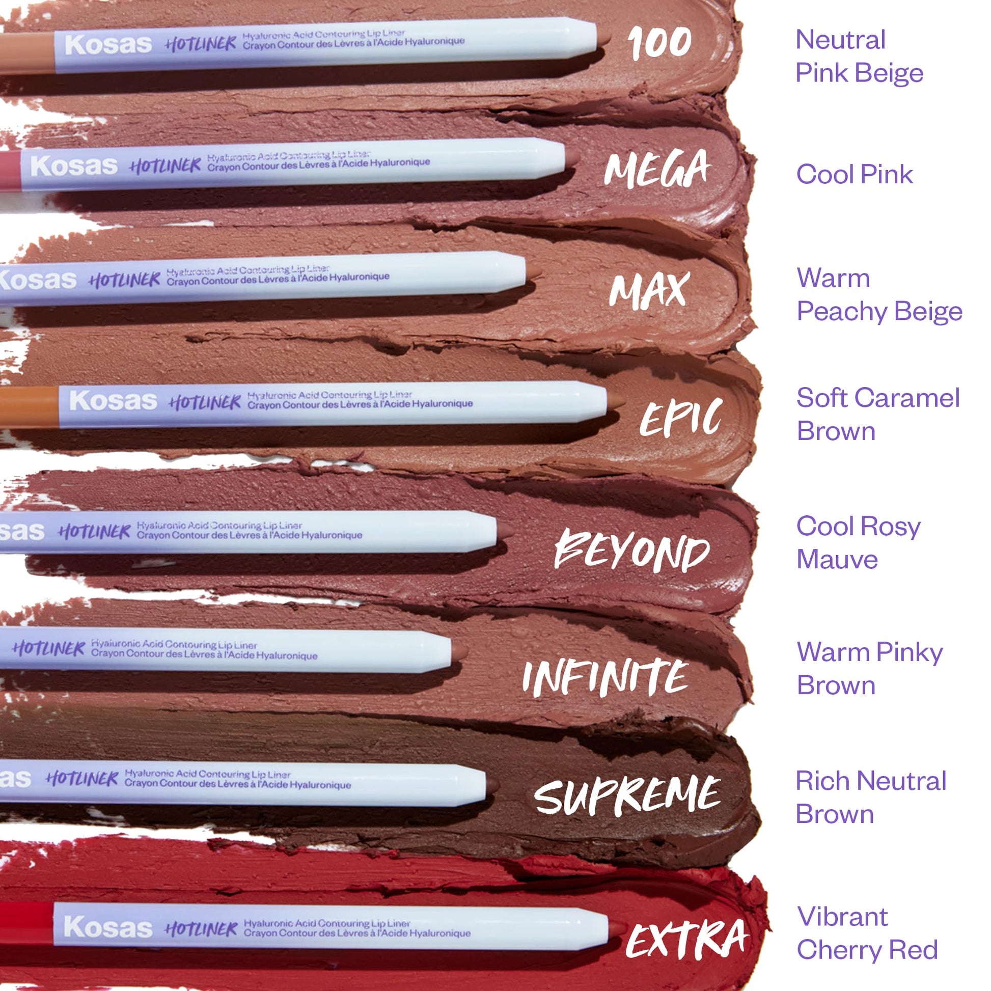 Kosas Hotliner Retractable Lip Liner Pencil with Built-In Brush & Sharpener - Easy Contouring, Hydrating, Long-Lasting- Pigmented Creamy Texture for Plumping Lips - Hyaluronic Acid & Konjac - Infinite Kosas buy supplements canada