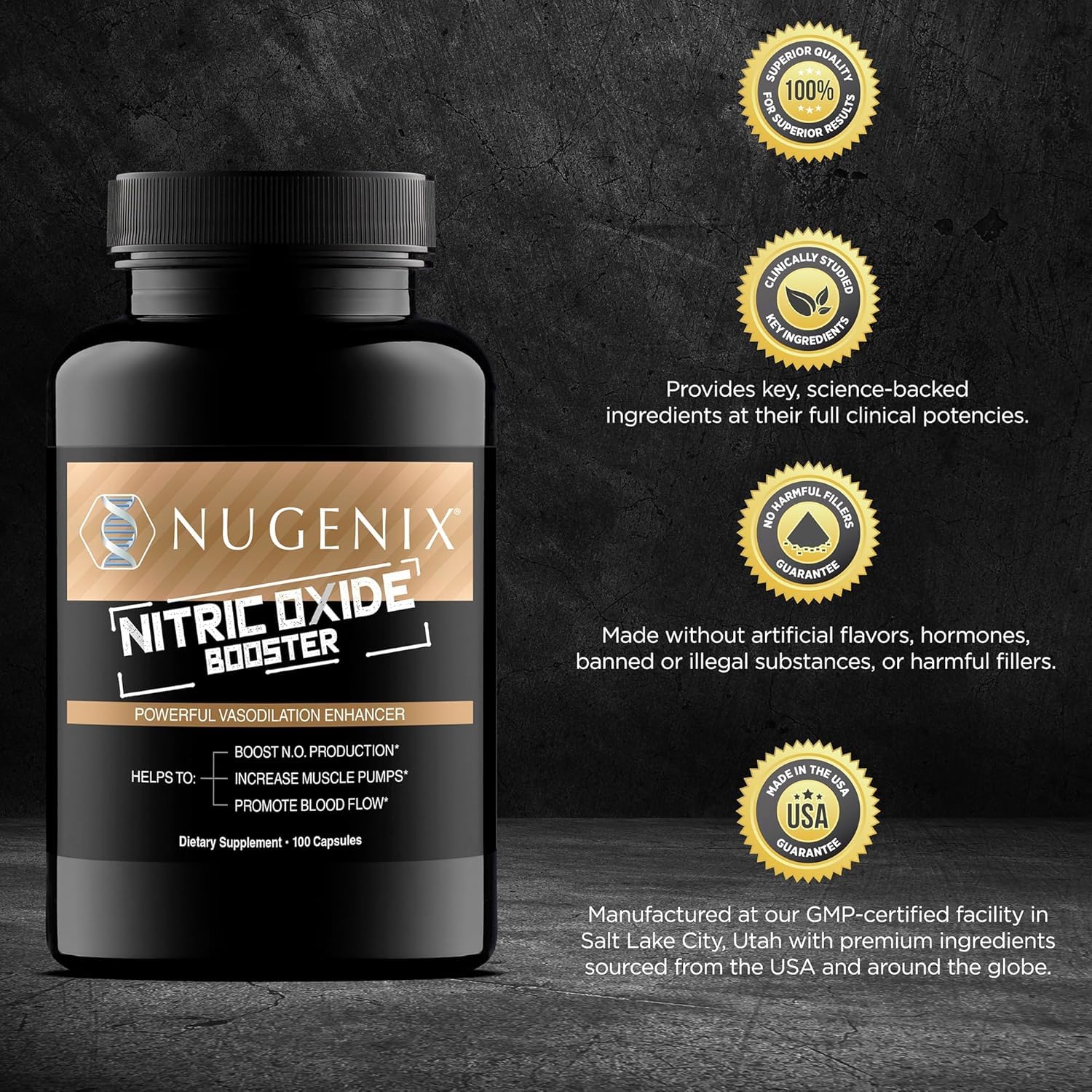 Nugenix Nitric Oxide Booster Supplement - Nitric Oxide Flow, L-Arginine, L-Citrulline, Pine Bark Extract - Vasodilator - 100 Capsules Nugenix buy supplements canada