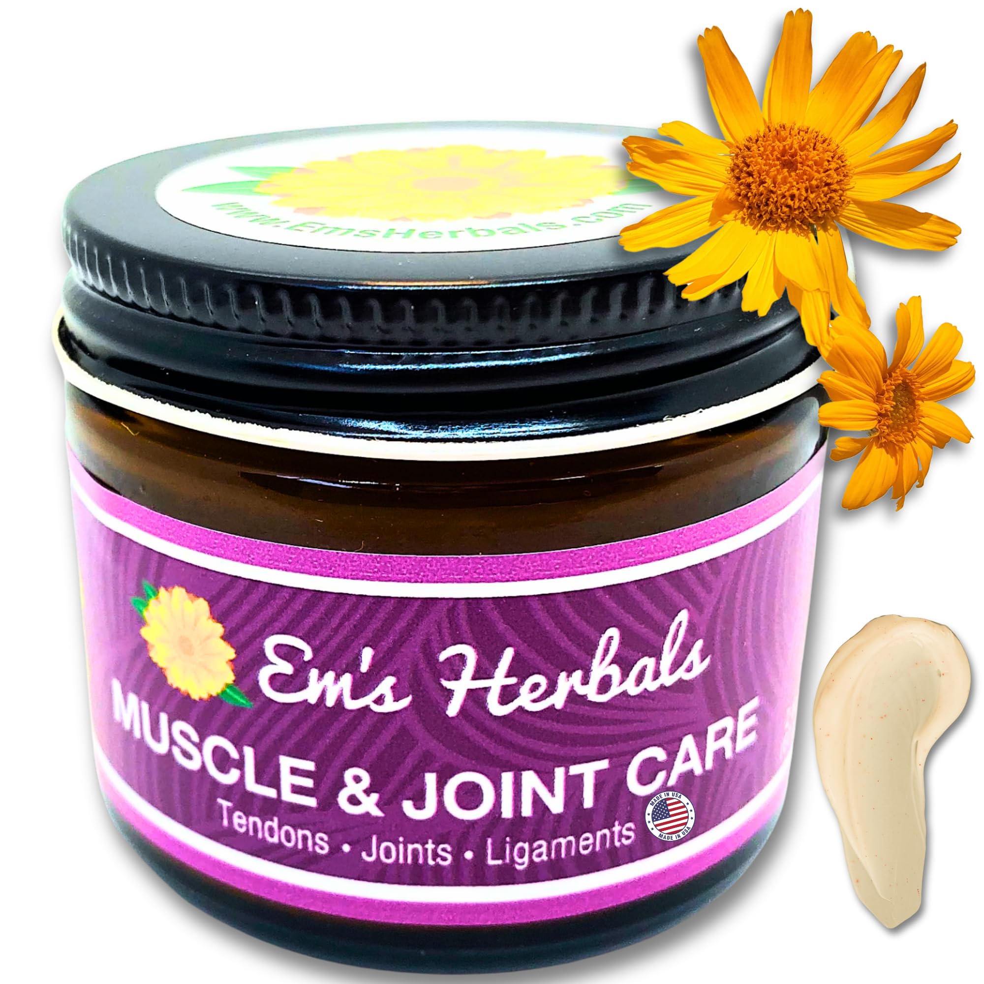 Em's Herbals, Muscle & Joint Care Arnica Salve - Amplified Arnica Salve Made with Menthol Crystals, and Effective Essential Oils to Penetrate Deep into Muscles, Joints, and Back Discomfort (2 oz) Em's Herbals buy supplements canada