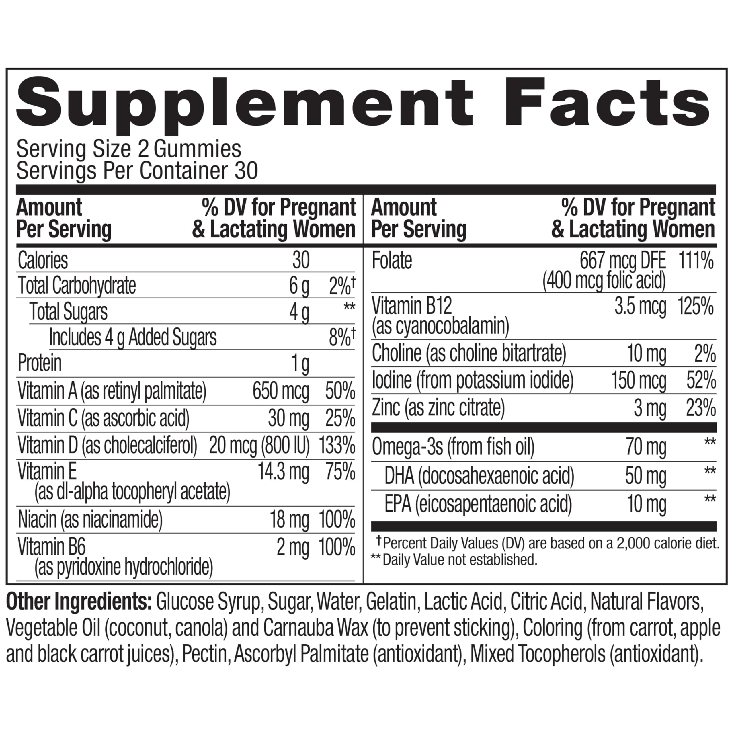 OLLY Prenatal Multivitamin Gummy, Supports Healthy Growth and Brain Development, Folic Acid, Vitamin D, Omega 3 DHA, Chewable Supplement OLLY buy supplements canada