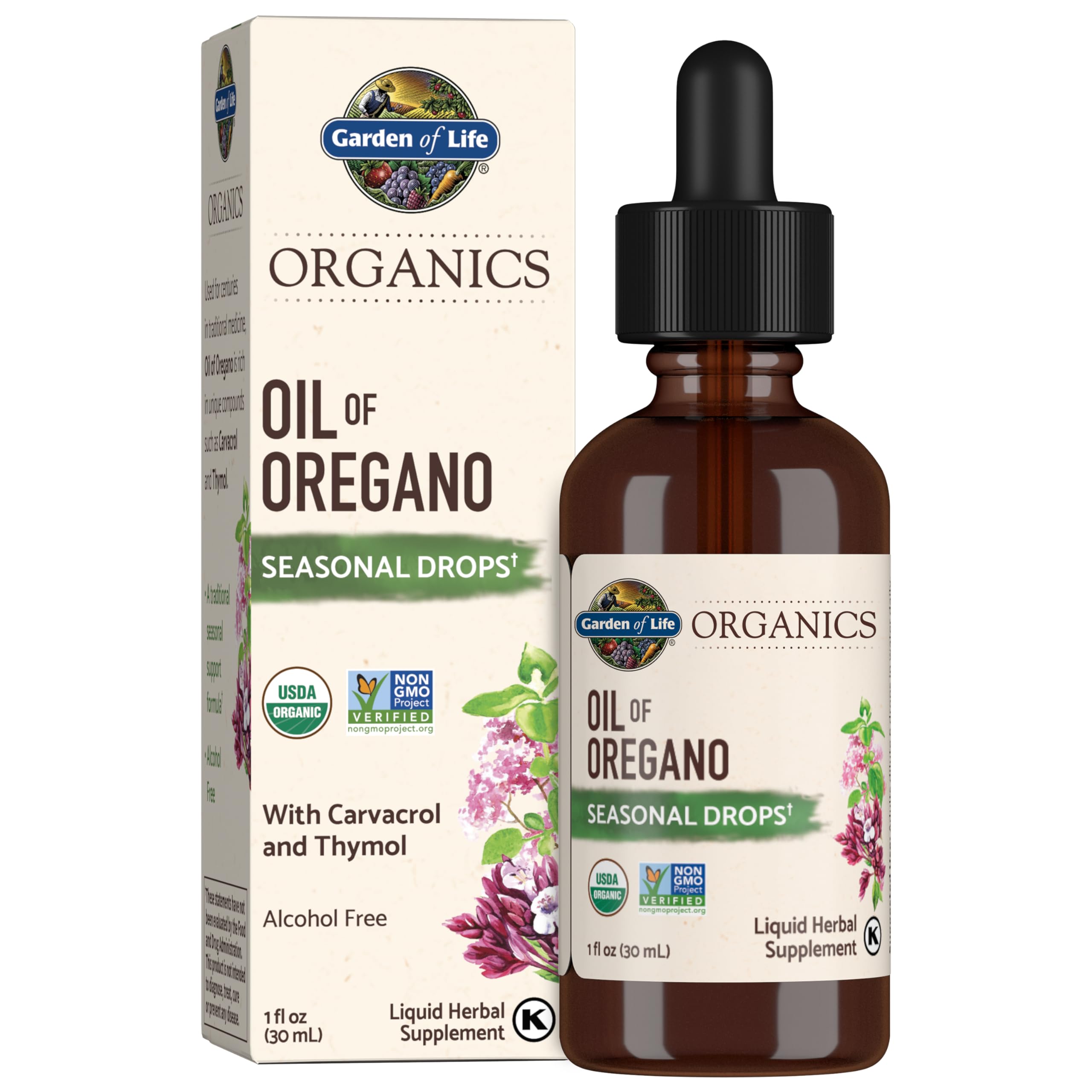 Garden of Life Organics Oil of Oregano Seasonal Drops 1fl oz (30 mL) Liquid, Concentrated Plant Based Immune Support - Alcohol-Free, Organic, Non-GMO Garden of Life buy supplements canada