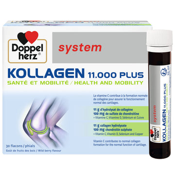 Doppelherz - Kollagen 11000 Plus - Collagen hydrolysate, chondroitin Sulphate, Vitamins C and D and Trace Elements Doppelherz buy supplements canada