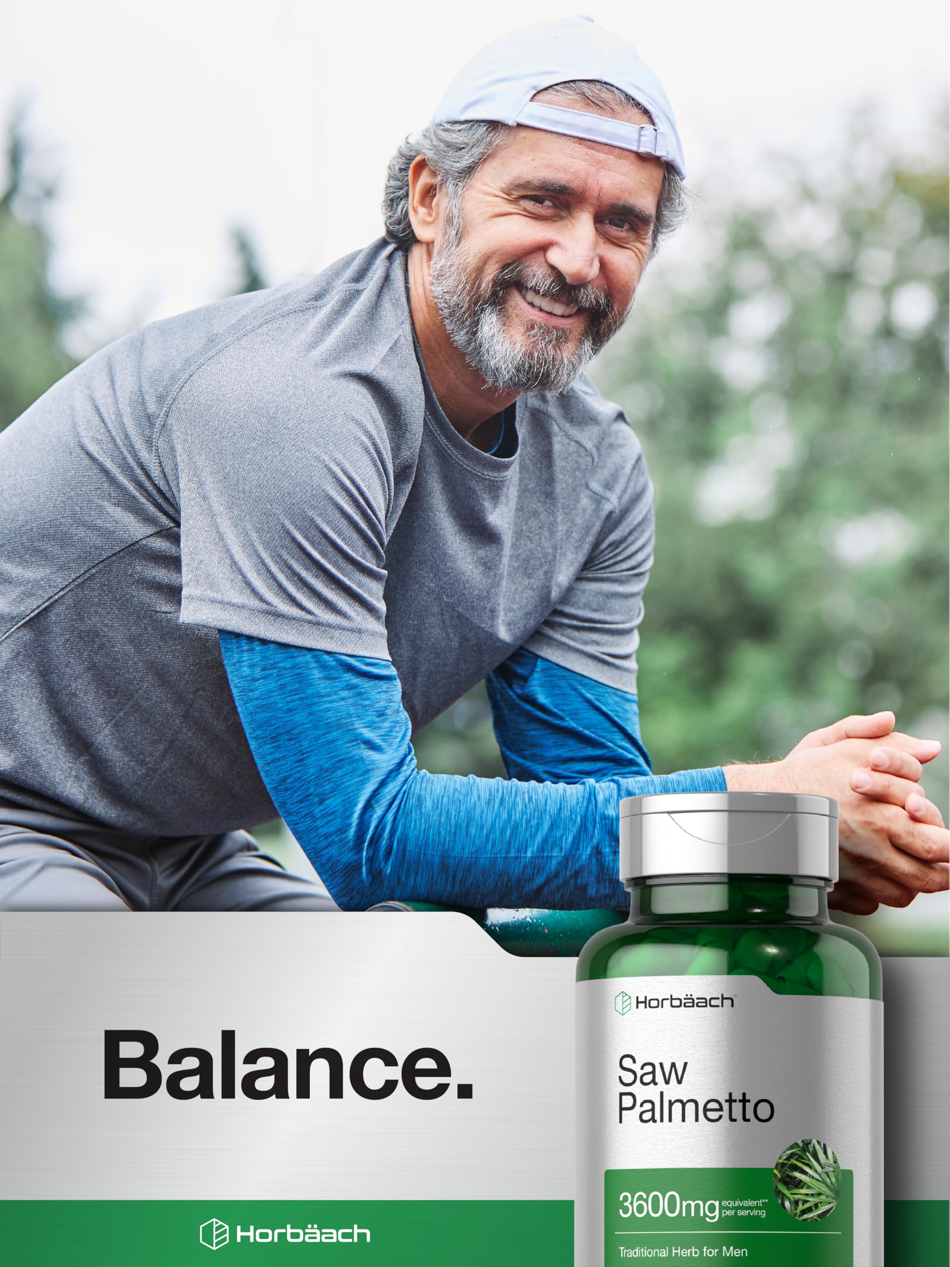 Horbäach Saw Palmetto Extract | 120 Capsules | Non-GMO and Gluten Free Formula | from Saw Palmetto Berries Horbäach buy supplements canada