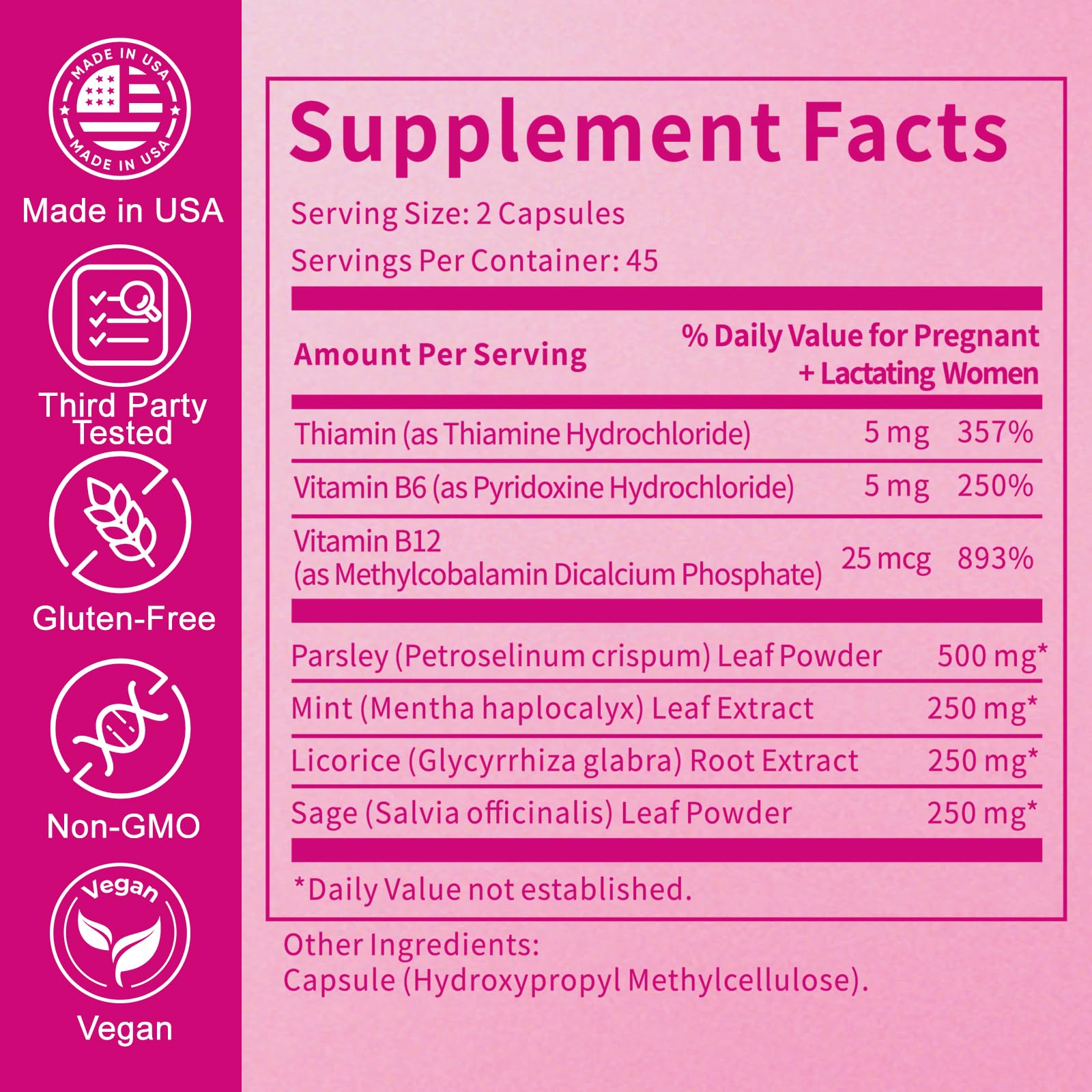 Jkrova Dry Up Breastmilk Fast, Dry Up Milk Supply, Stop Breastfeeding Products for Women, Stopper Pumping & No Engorgement, Fast Milk Flow Reduction, 90 Capsules Jkrova buy supplements canada