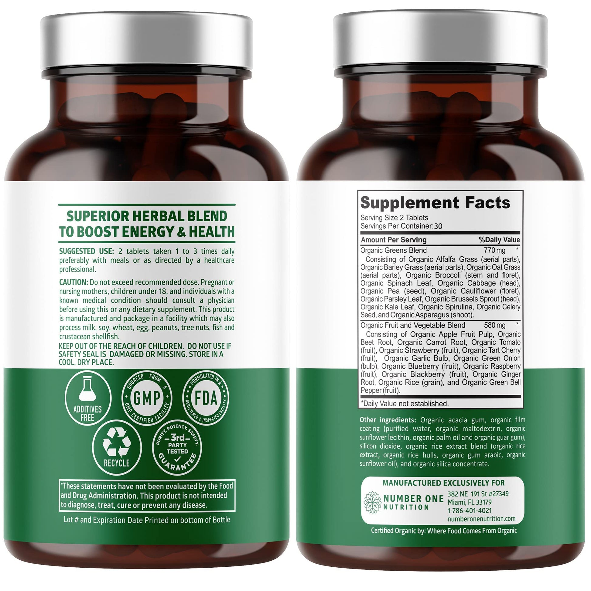 N1N Premium Organic Superfood Greens [28 Powerful Ingredients] Natural Fruit and Veggie Number One Nutrition buy supplements canada