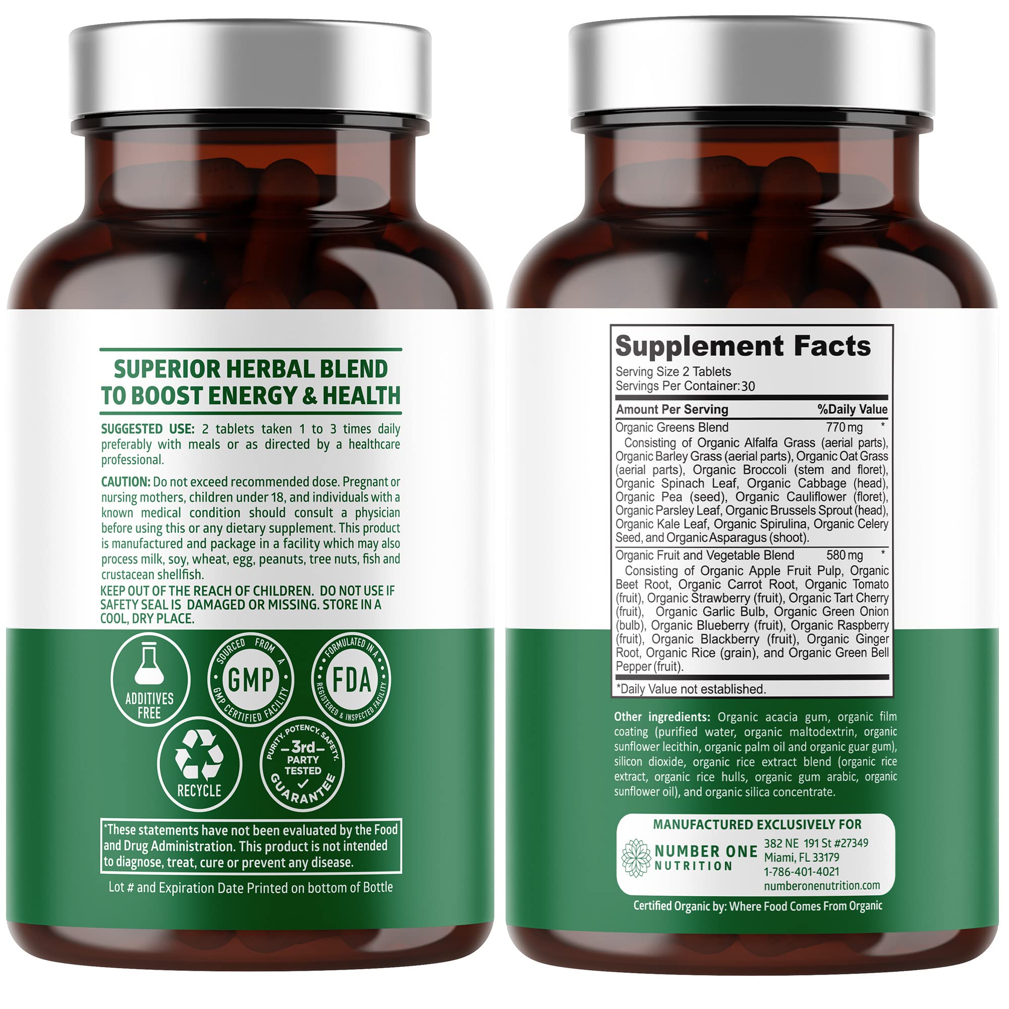 N1N Premium Organic Superfood Greens [28 Powerful Ingredients] Natural Fruit and Veggie Number One Nutrition buy supplements canada