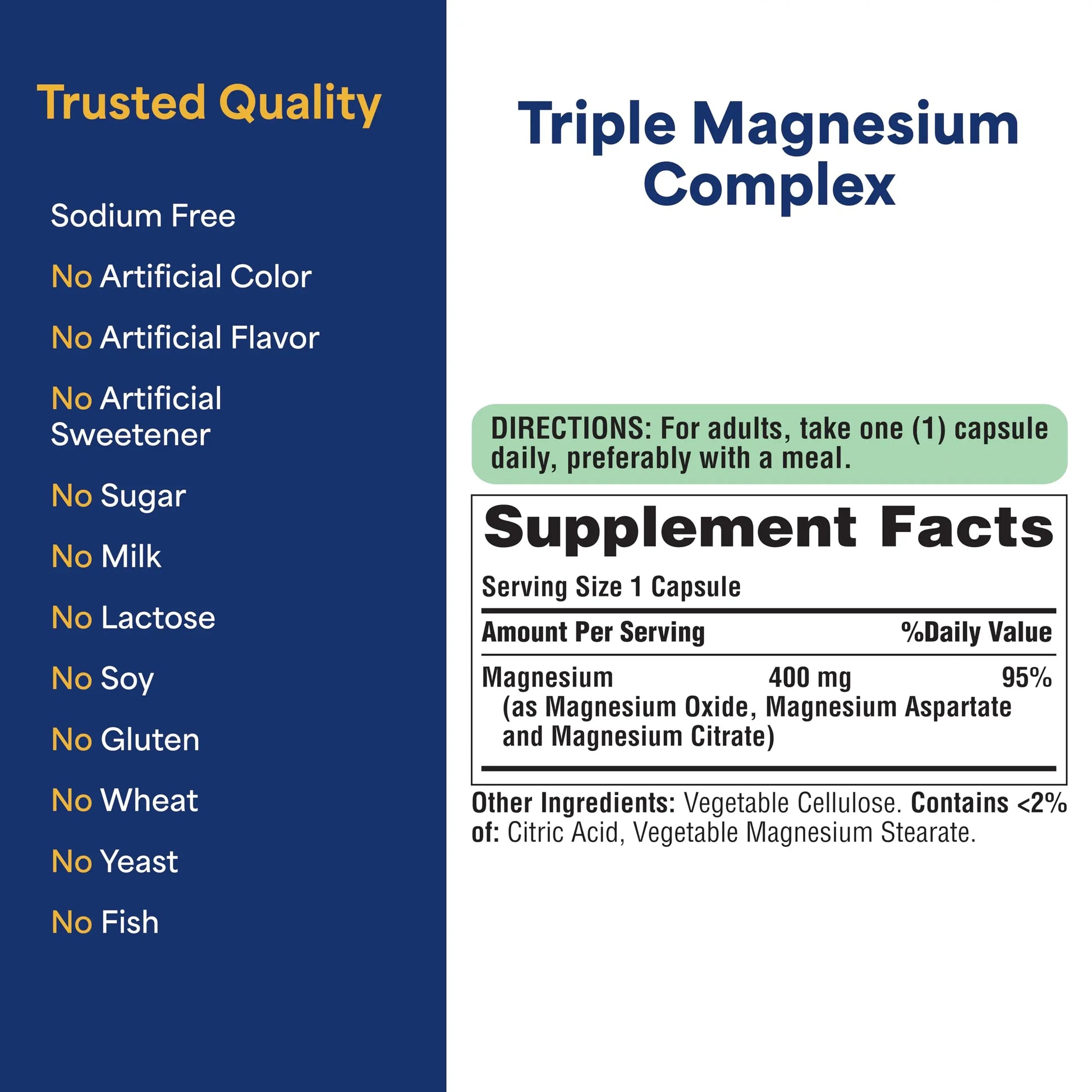 Puritan's Pride Triple Magnesium Complex with Magnesium Oxide, Aspartate, and Citrate 400mg, Dietary Supplement for Muscle, Heart, Nerve, and Bone Support, 120 Rapid Release Capsules Puritan's Pride buy supplements canada