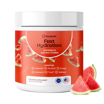 Rosabella Electrolyte Drink Powder – Watermelon – Sugar-Free Hydration Drink Mix – Electrolytes Powder with Sodium, Potassium, Magnesium, Calcium Rosabella buy supplements canada