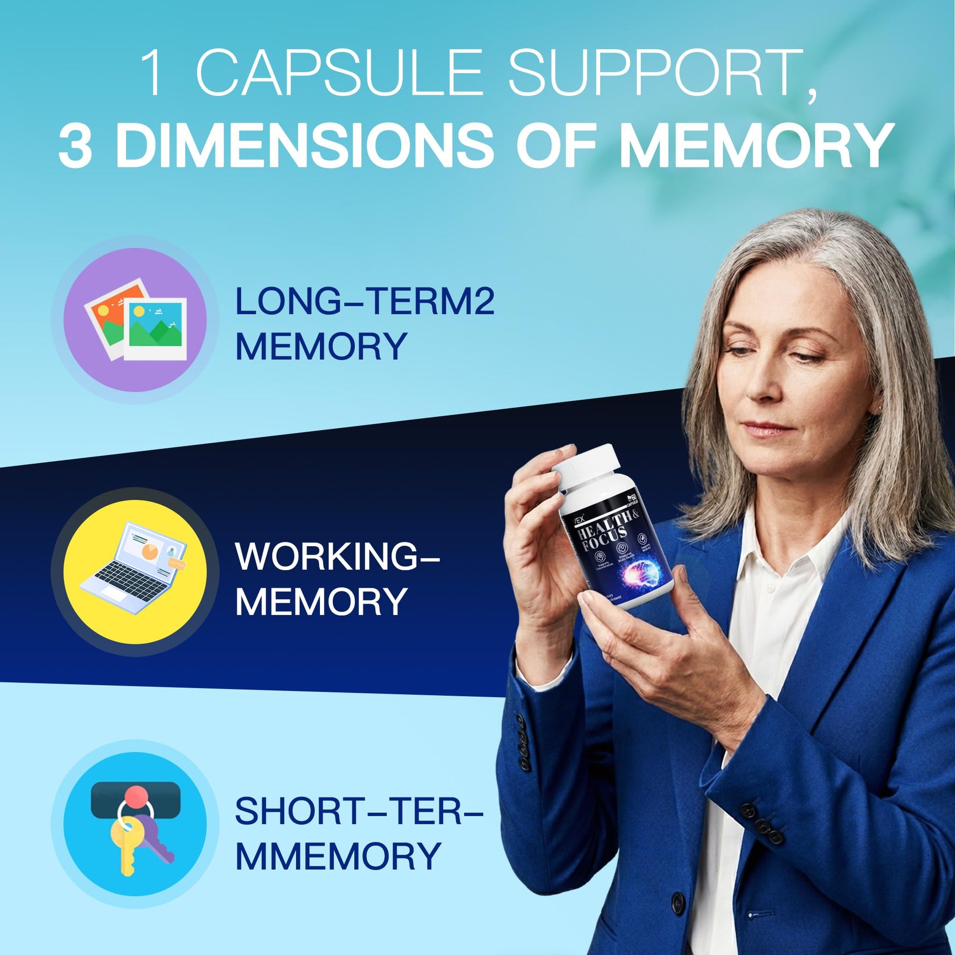 VEX Supplement – Memory & Clarity Support with Folic Acid, Vitamin B, Acetylcysteine, Bacopa Monnieri, Lion’s Mane, Ginkgo Biloba & Black Pepper – Cognitive, 60 Capsules VEX buy supplements canada