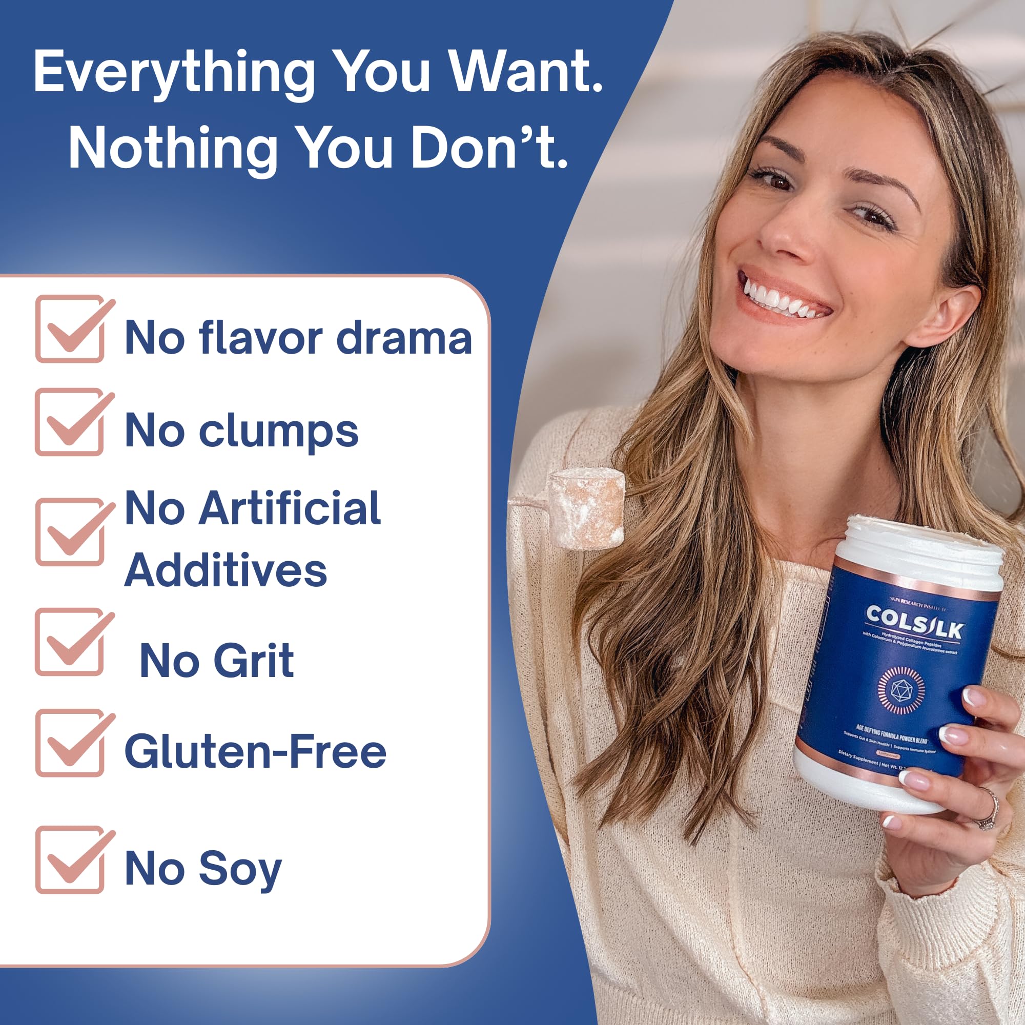 SRILabs ColSilk Unflavored Hydrolyzed Collagen Powder with Colostrum and Polypodium - Skin, Hair, Nails, Gut Health and Joint Support - One Scoop Daily | 1 Month Supply Skin Research Institute buy supplements canada