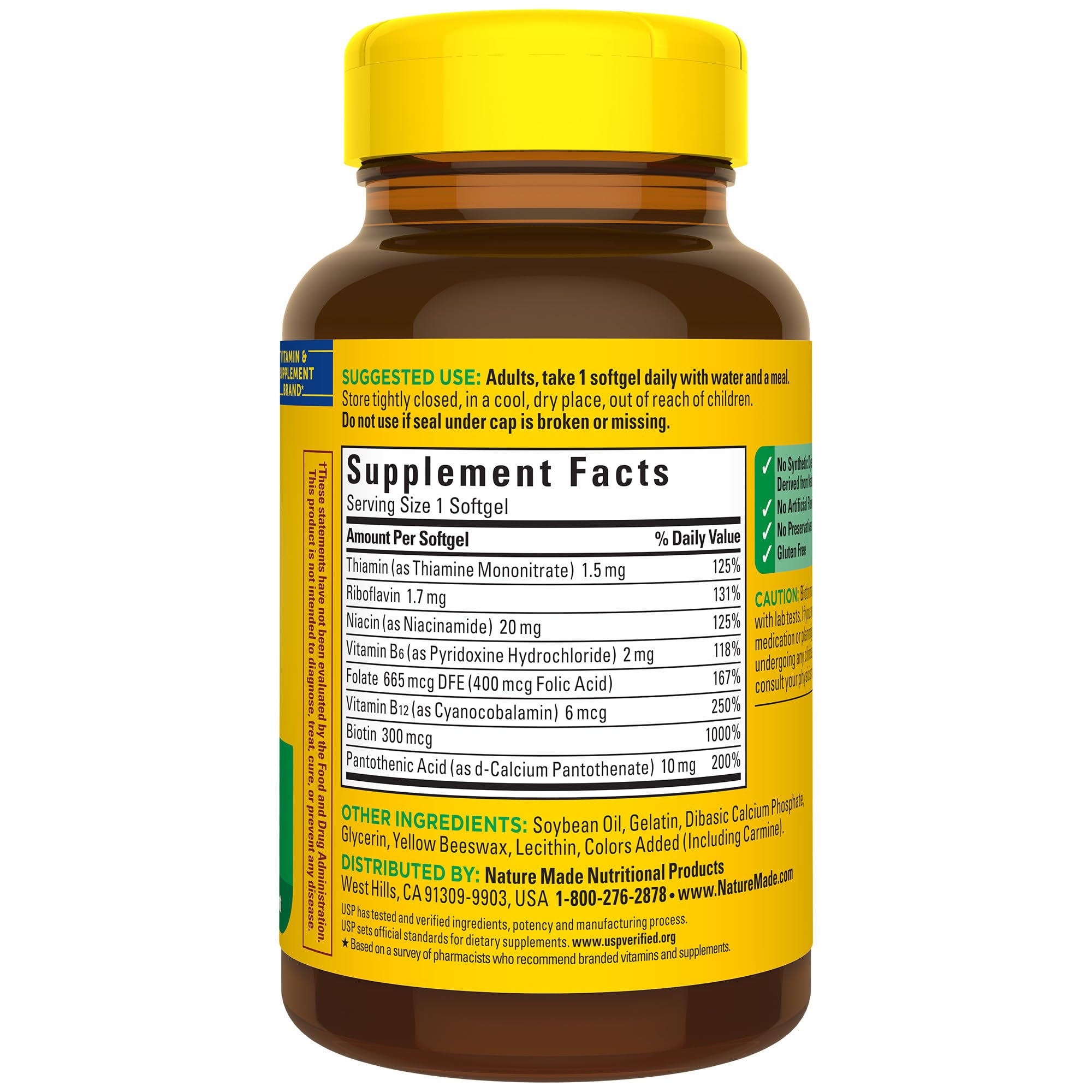 Nature Made Super B Complex Vitamins for Women and Men, Dietary Supplement for Energy Metabolism Support, Super Vitamin B Complex Nature Made buy supplements canada