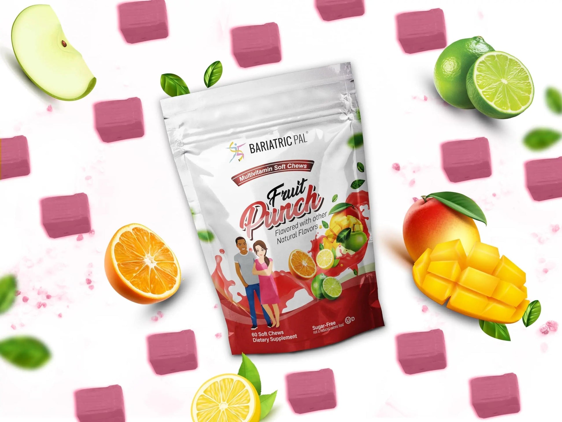 BariatricPal Iron-Free Multivitamin Soft Chew - Fruit Punch (60 Count) BariatricPal buy supplements canada