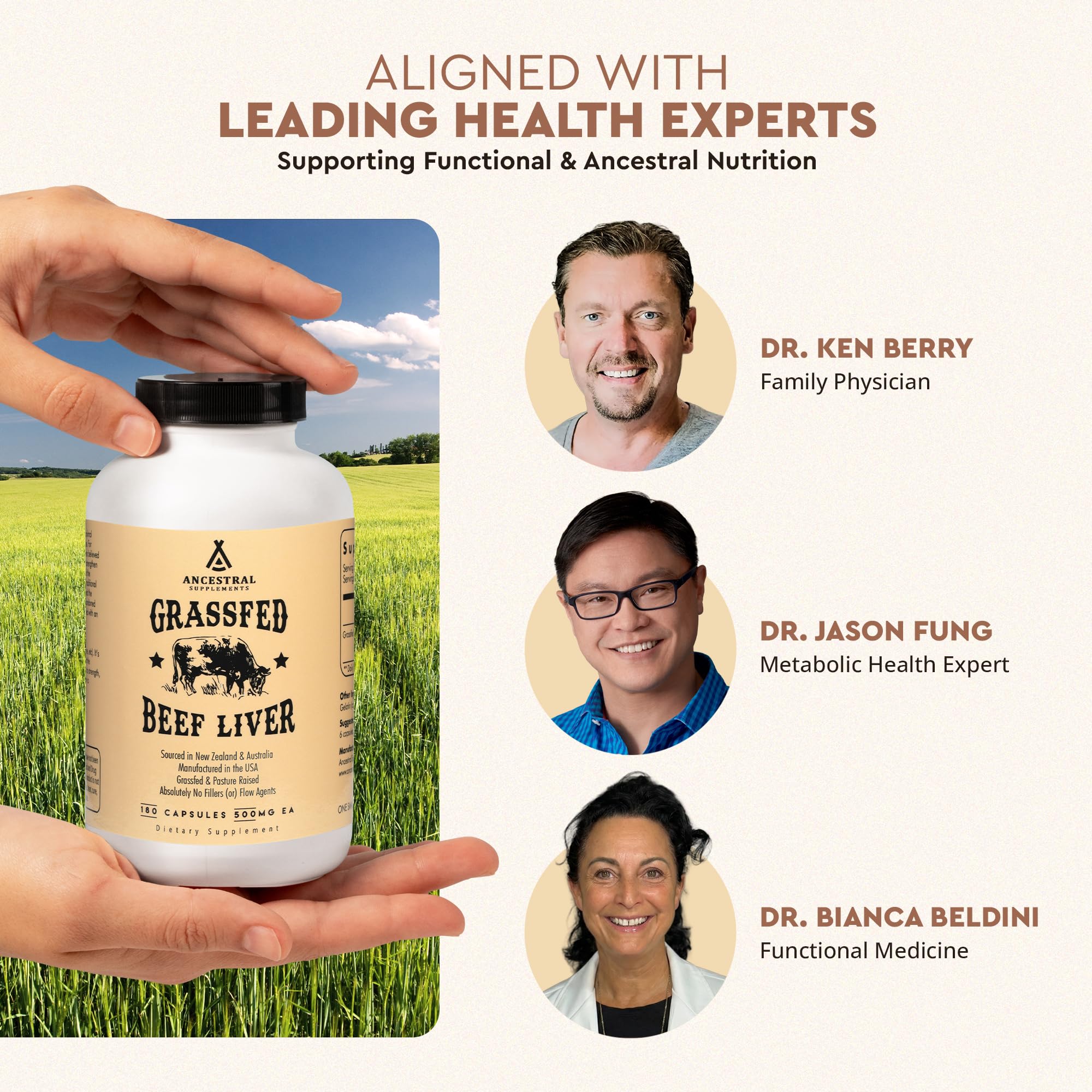 Ancestral Supplements Grass Fed Beef Liver 180 Capsules, Supports Energy Production, Detoxification, Digestion, Immunity and Full Body Wellness Ancestral Supplements buy supplements canada