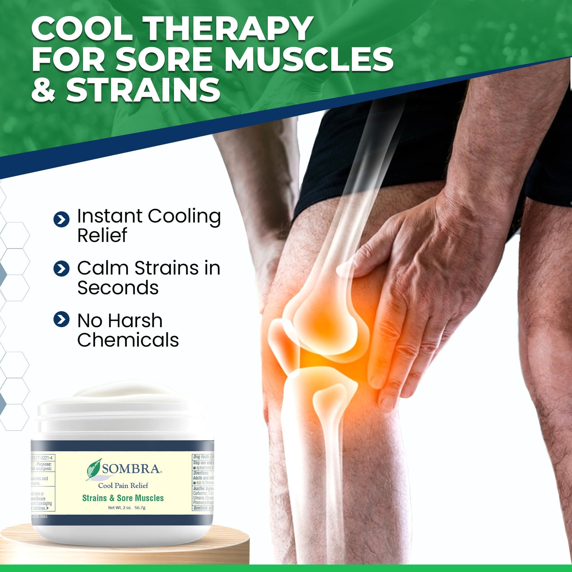 Sombra Warm & Cool Pain Relief Gel, Warm Relief for Arthritis and Chronic Pain Pre-Workout Muscle Rub, Cold for Swelling, Soreness, Post-Workout, Free of Artificial Fragrances, 2oz Per Jar Sombra buy supplements canada