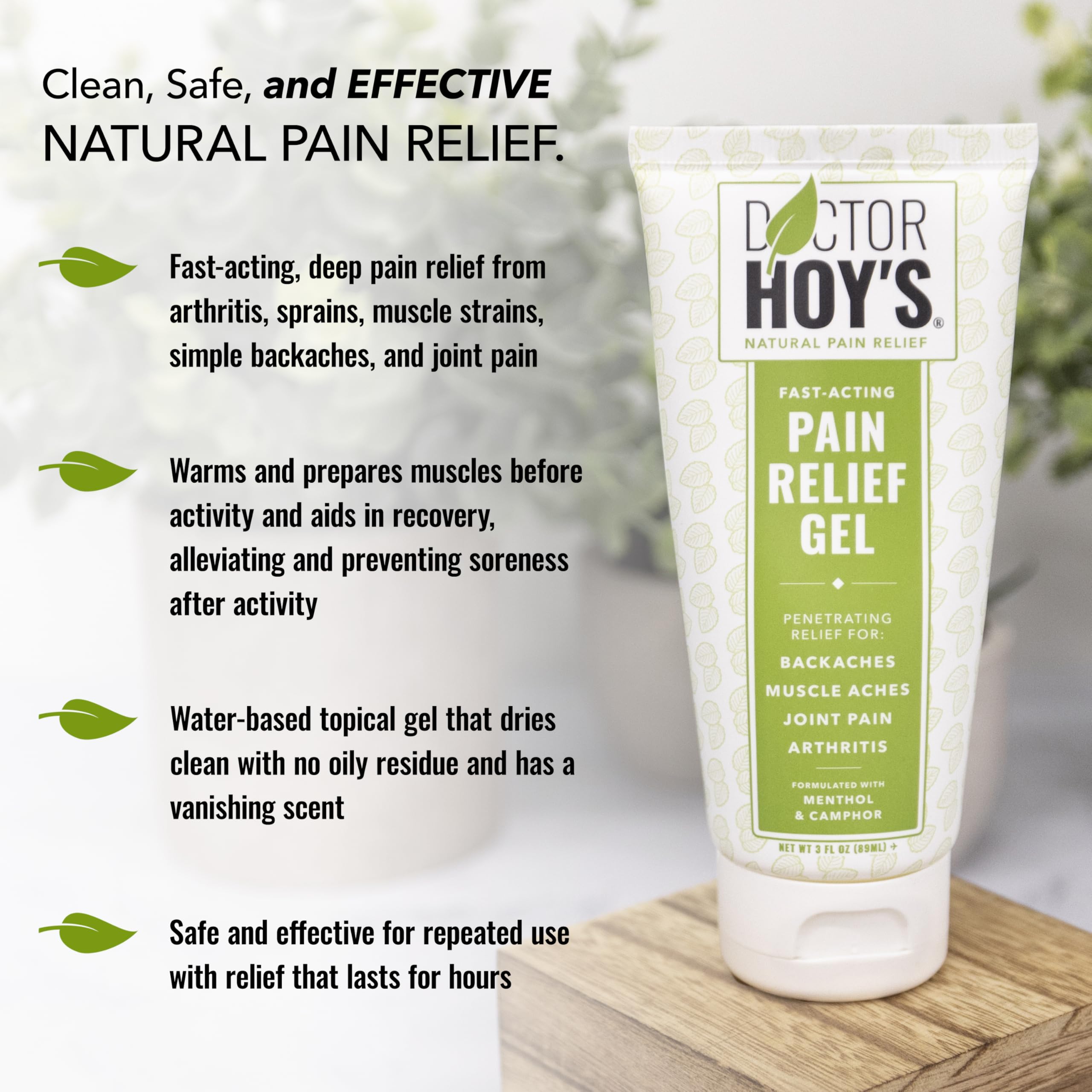 DOCTOR HOY'S Natural Pain Relief Gel, Topical Arnica Anti-Inflammatory Gel for Arthritis, Joint Pain, and Muscle Strains - Clean, Safe and Effective Pain Relief DOCTOR HOY'S buy supplements canada