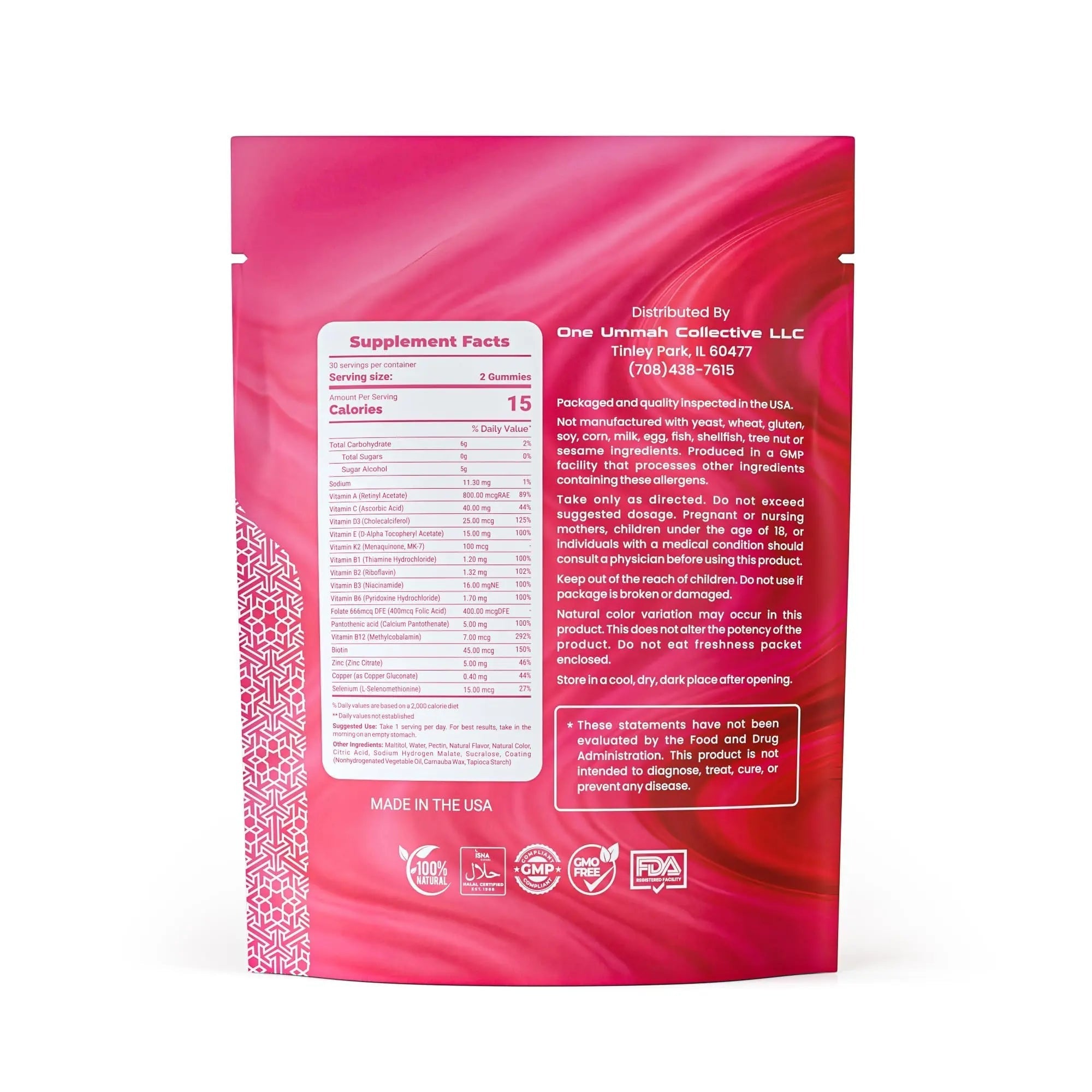 Halal Certified Women’s Multivitamin Gummies - Easy Digestion & High Absorption - Packed with Essential Nutrients, Omega-3 One Ummah buy supplements canada