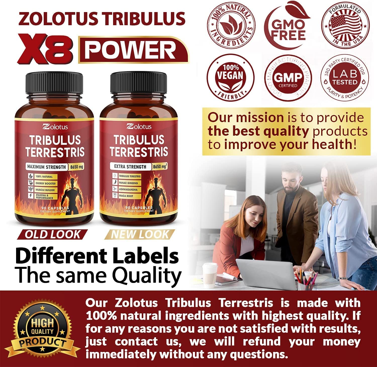 Zolotus Tribulus Terrestris, 8650mg Per Capsule, High Potency with Ashwagndha Zolotus buy supplements canada