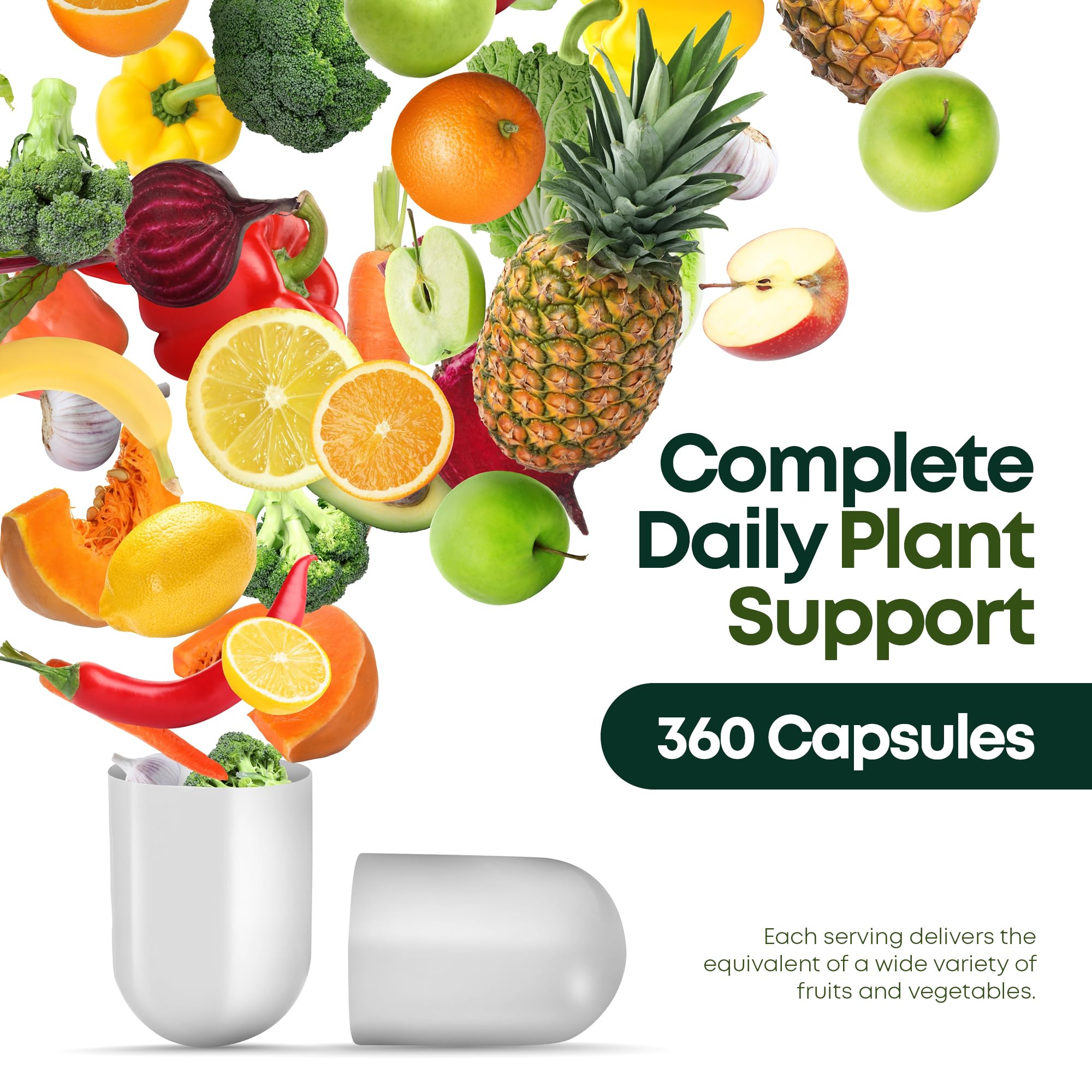 Supermed Research Fruits and Vegetables Supplements – 2 Pack Combination Fruit & Veggies Supplement – Whole Food Vitamins & Minerals for Adults – Superfood Veggie Vitamins for Adults (180 x 2, 360 Ct) Supermed Research buy supplements canada