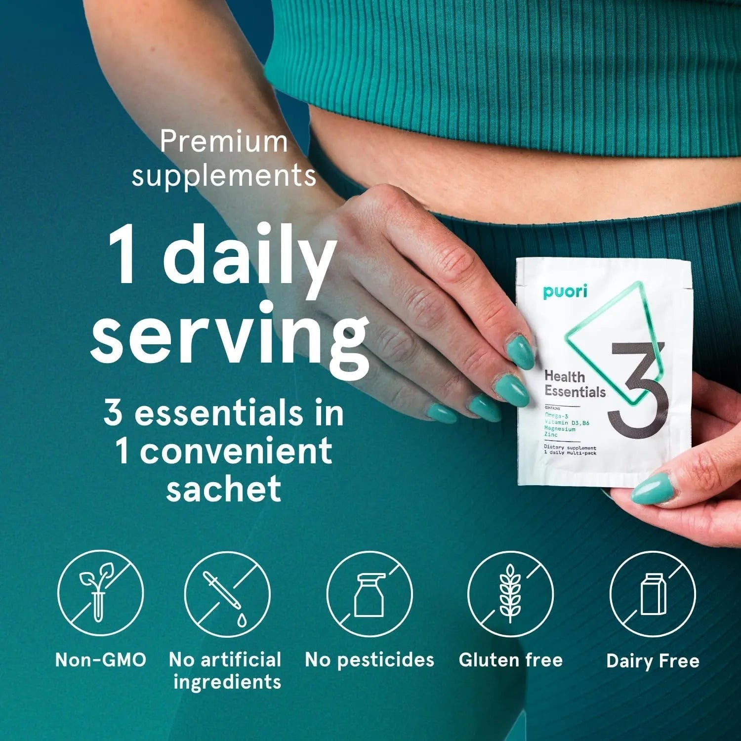 Puori P3 Health Essentials with Magnesium Zinc Complex, Omega 3 Fish Oil & Vitamin D3 Supplements - Men & Womens Daily Multi Puori buy supplements canada