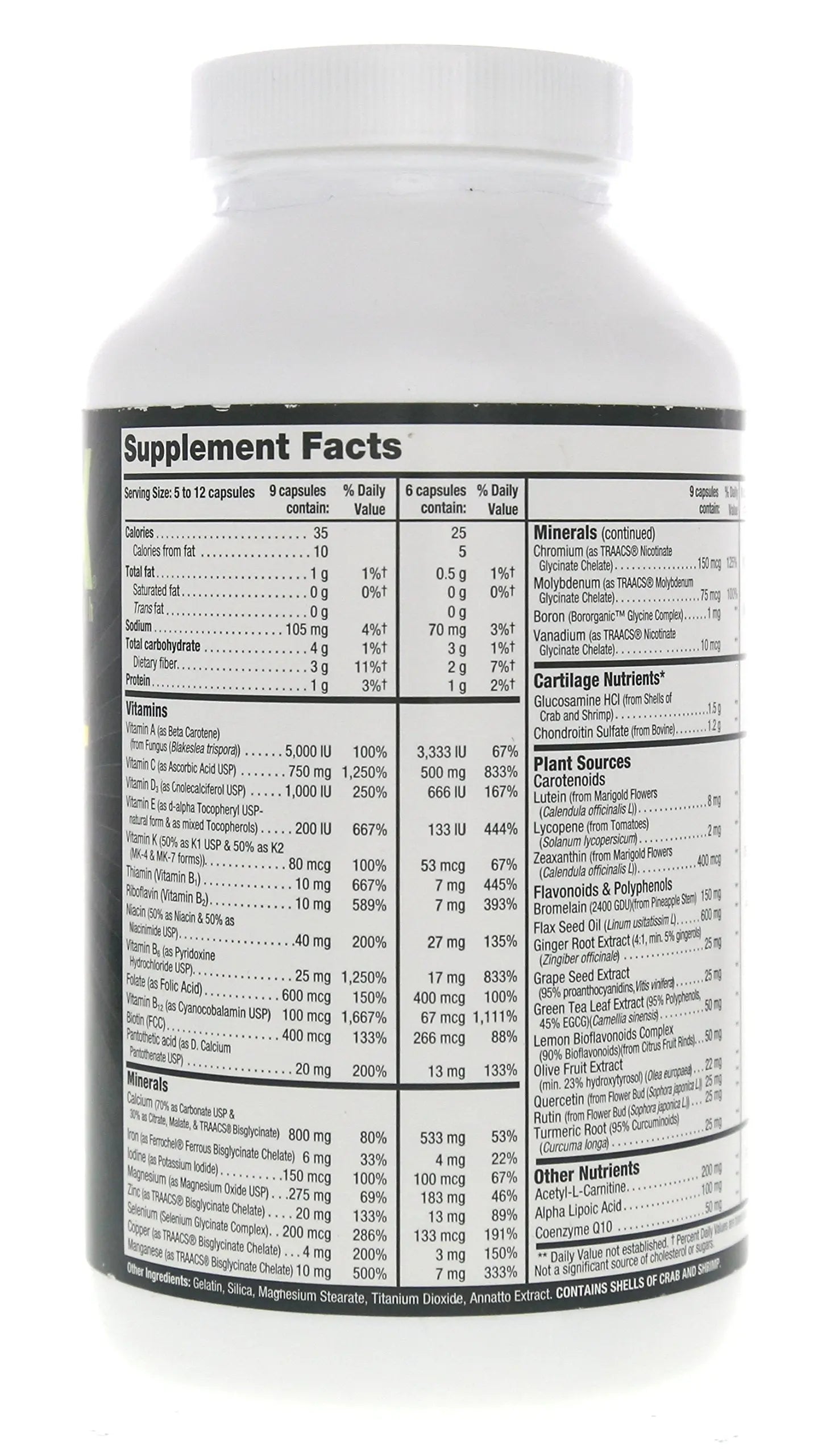 Nutriex Sport Comprehensive Multivitamin Supplement with Glucosamine & Chondroitin 270 Capsules Nutriex buy supplements canada