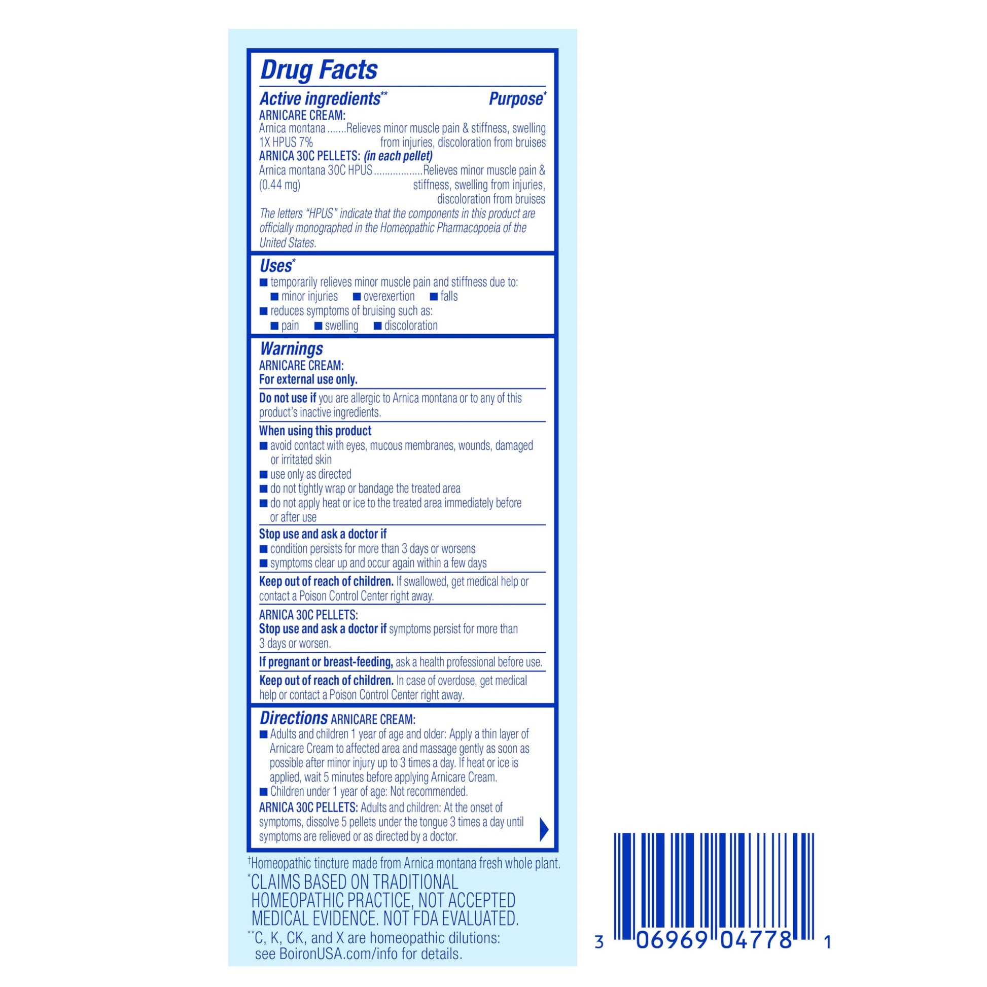 Boiron Arnicare Gel and Arnica 30c Value Pack for Pain Relief, Muscle Soreness, and Swelling from Bruising or Injury - 2.6 oz + 80 Pellet Tube Boiron buy supplements canada