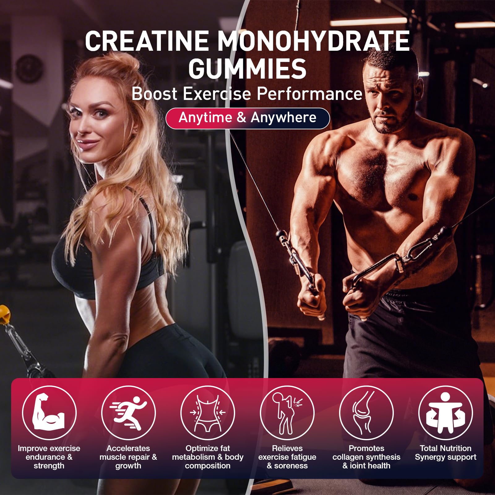 Creatine Gummies for Men & Women, Creatine Monohydrate Gummies 5g, Build Muscle, Strength, Recovery, Cognitive Health & Memory, Pre Workout Supplement, 120 Count Raspberry Chewable Gummy Maxhemphealth buy supplements canada