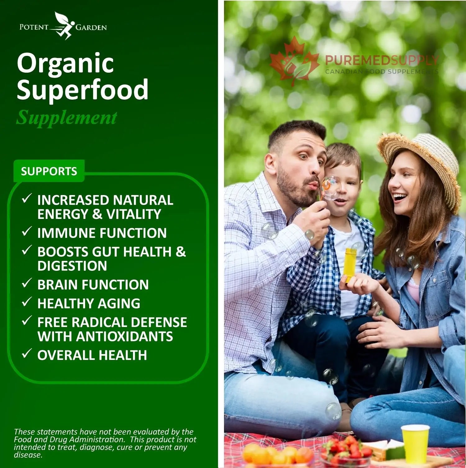 Potent Garden Daily Nutrition Bundle – Superfood Greens + Multivitamin Potent Garden buy supplements canada