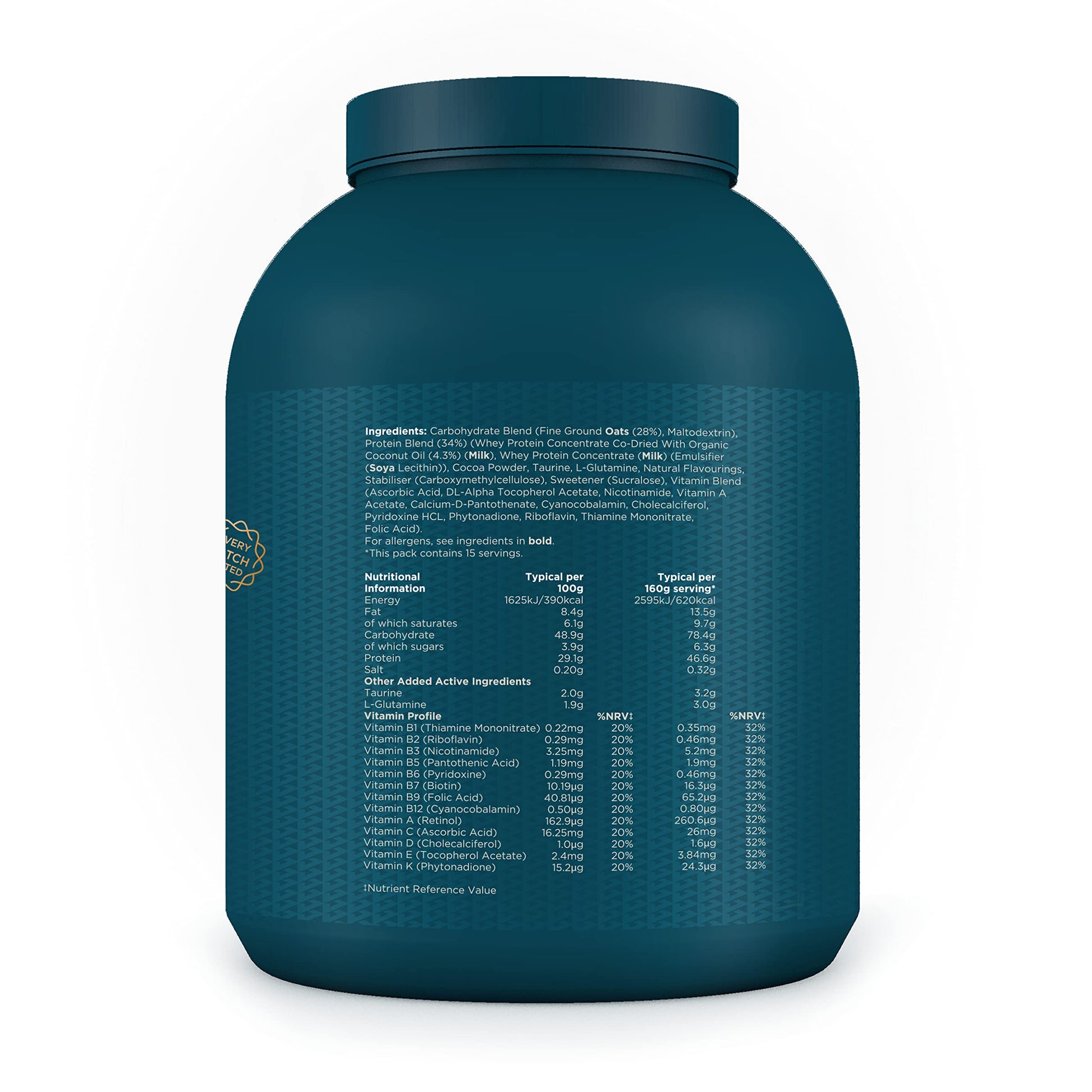 Kinetica OatGain Weight Gainer 600+ Calories & 47g Protein per Serving, 2.4 kg Kinetica buy supplements canada