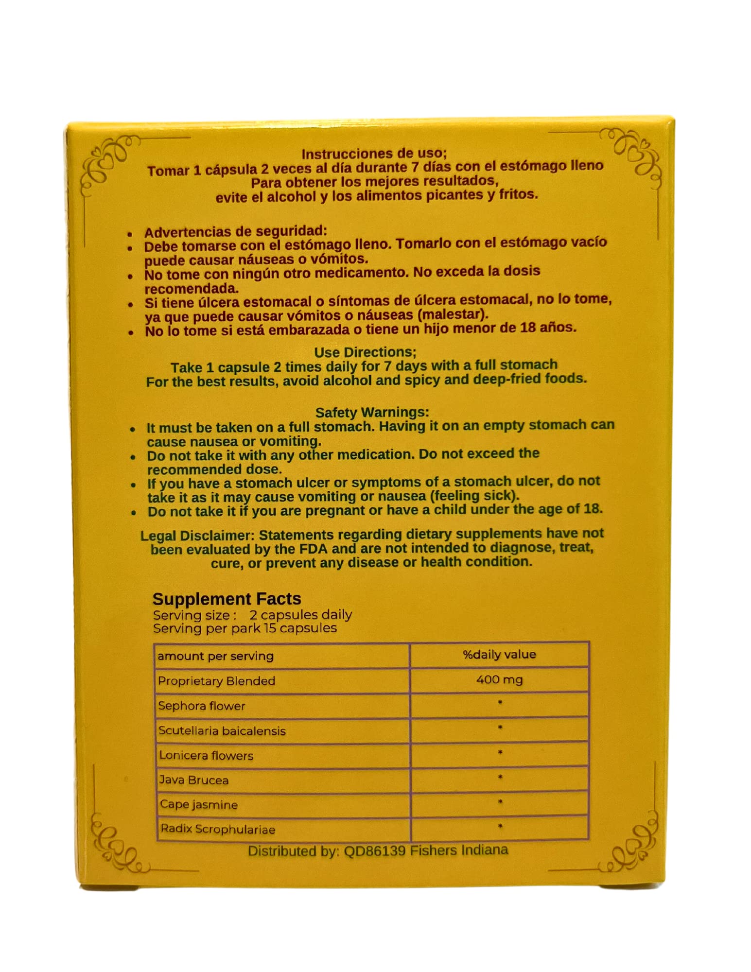 Hemorr7: 7Days 15 Capsules Herbal Hemorrhoid Detox Formula,Fórmula Herbal para desintoxicar las hemorroides Durante 7 días Generic buy supplements canada
