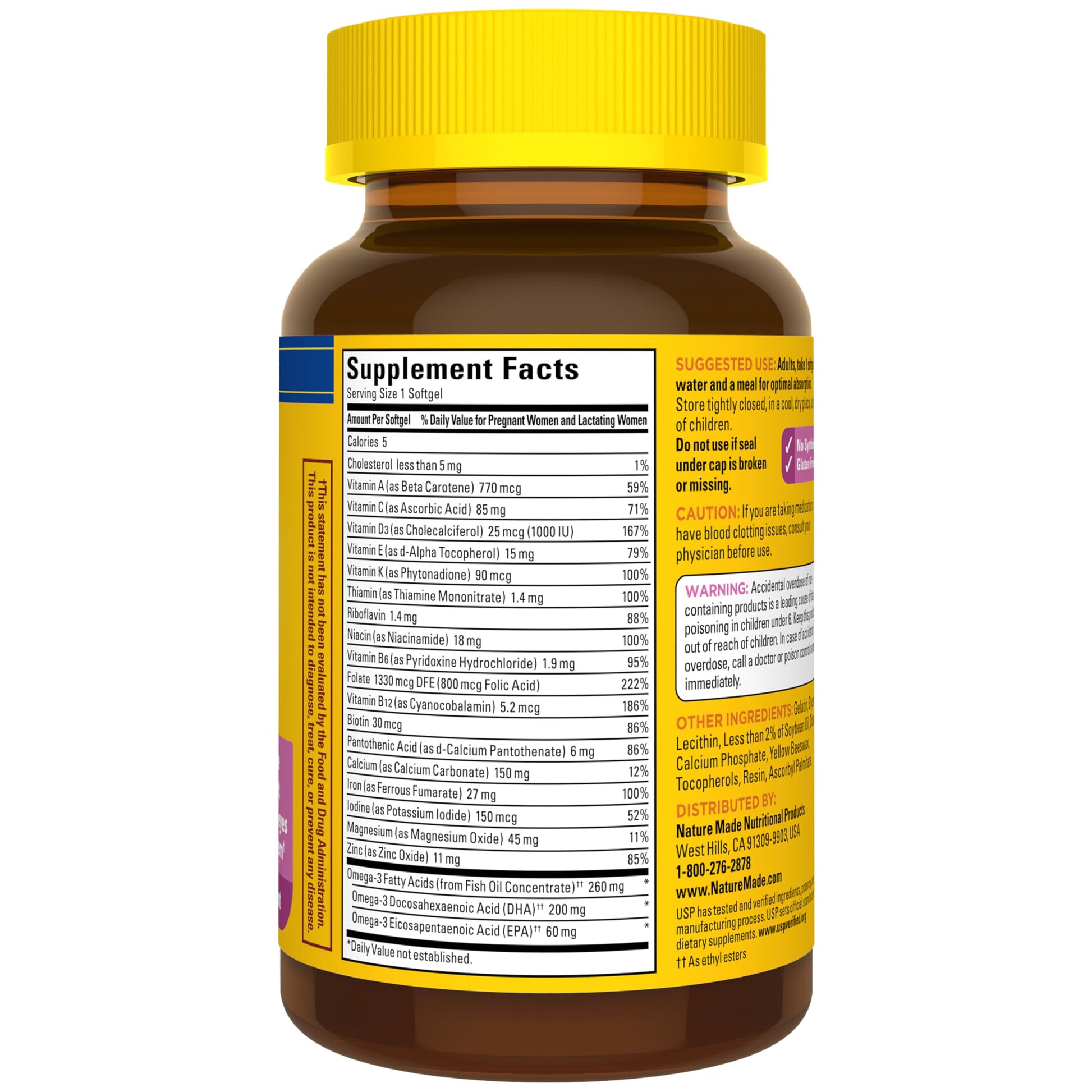 Nature Made Prenatal Vitamins for Women with Folic Acid + DHA, Prenatal Vitamin and Mineral Supplement for Daily Nutritional Support Nature Made buy supplements canada