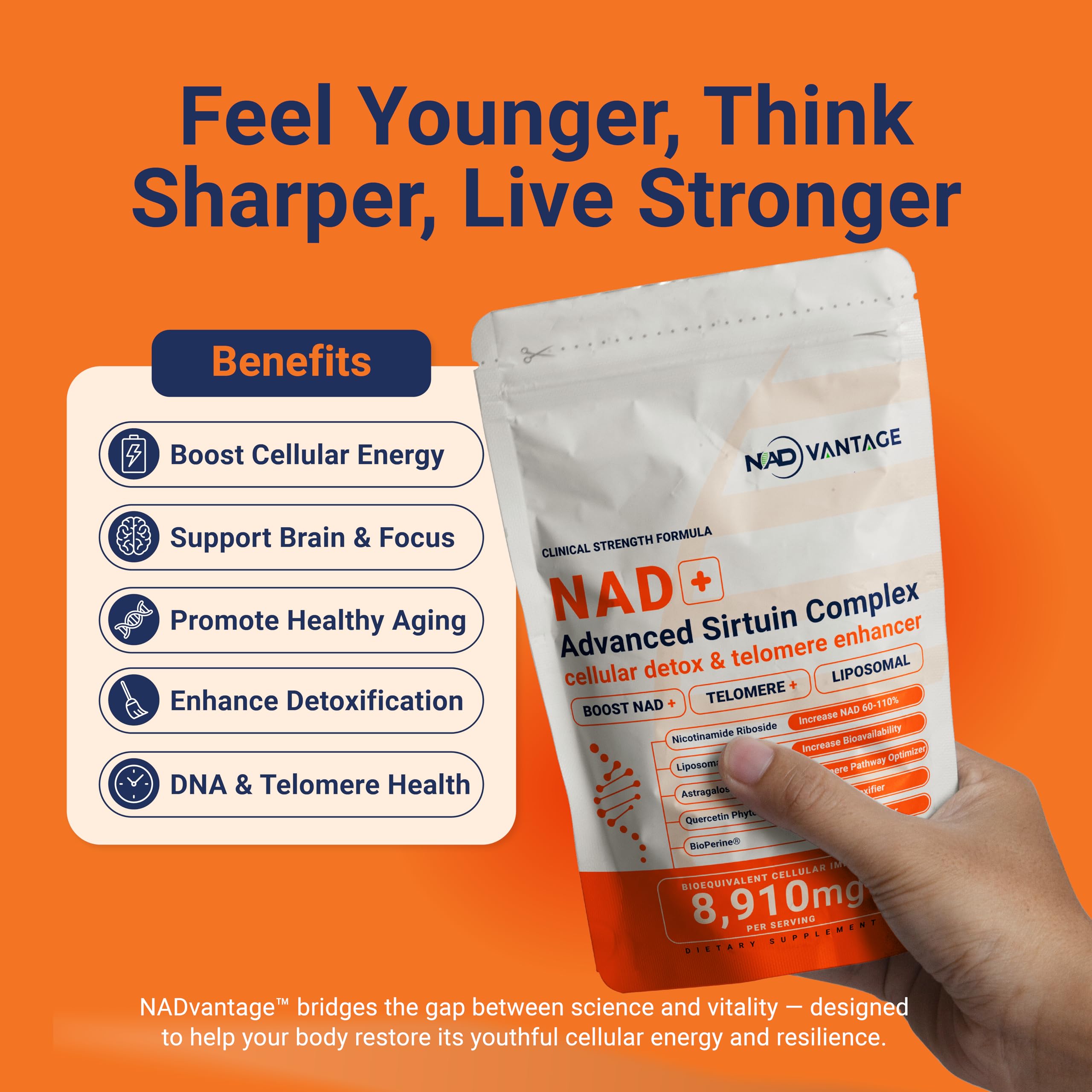 Eternaroot NAD+ 5D Matrix - High Potency NAD Precursor - 1000mg Nicotinamide Riboside (NR) + Liposomal Resveratrol - Clean Vegan Formula - Cellular Energy & Immune Support Eternaroot buy supplements canada