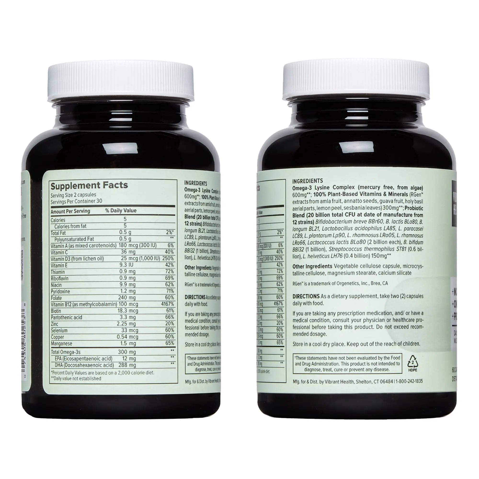 Vibrant Health, Trilogy Vegan, Probiotic Multivitamin with an Essential Blend of Omega-3 from Vegan Algal Oil, Vitamin A, B12, C, D3, E Vibrant Health buy supplements canada