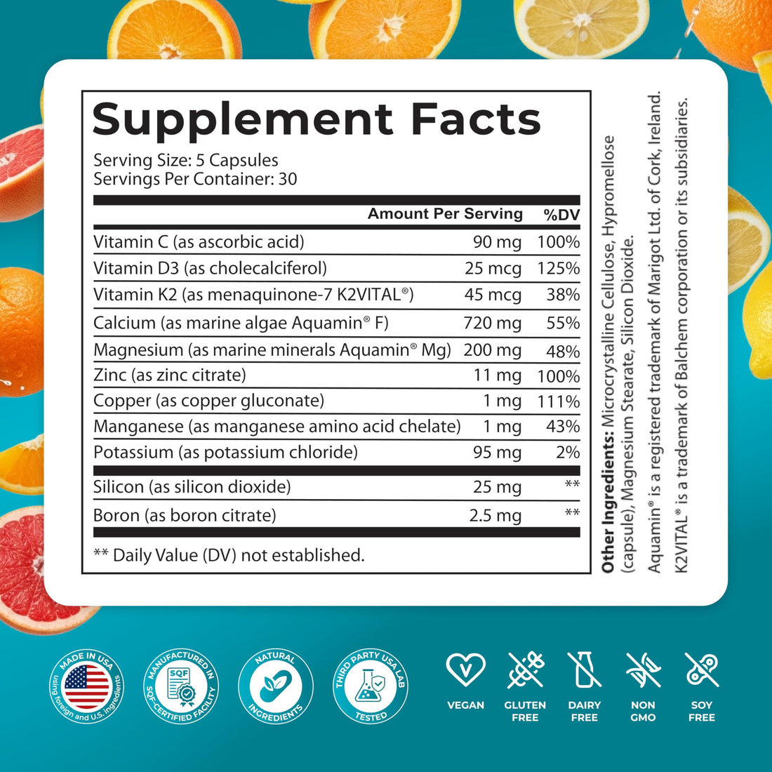 PUREHEALTH RESEARCH Bone Health Formula - for Bones, Joint & Skeletal Wellness - with Calcium, Magnesium, Zinc, Copper, Manganese, Potassium, Vitamin K2, D3, C PUREHEALTH RESEARCH buy supplements canada